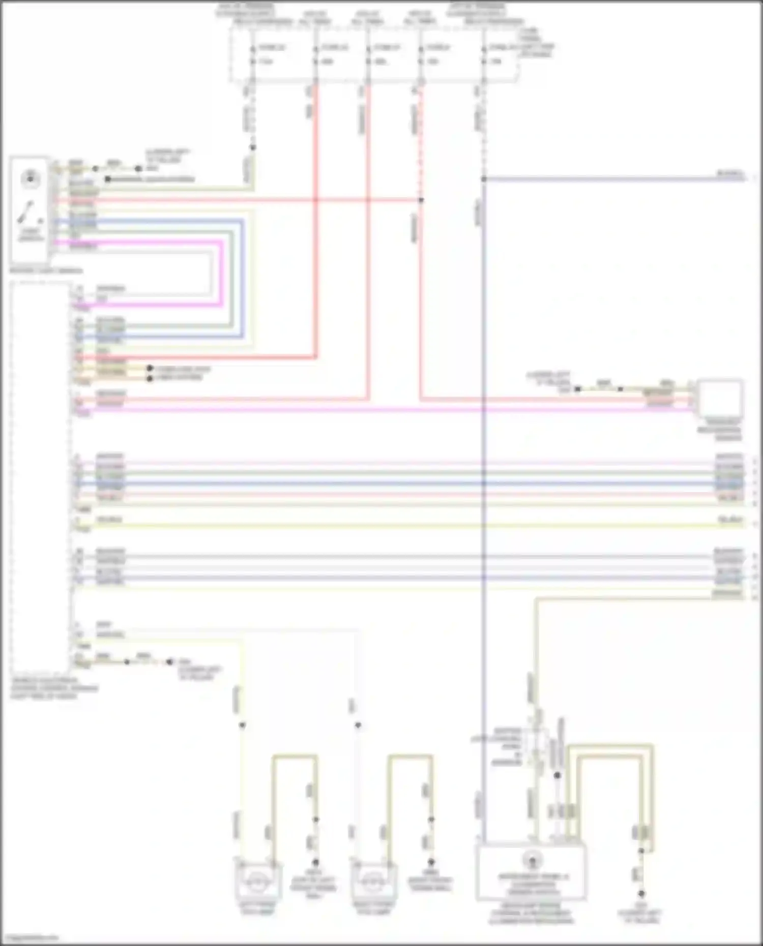 Wiring diagram left front fog lamp for Volkswagen Golf R VII facelift (2017-2020) (3 of 3)