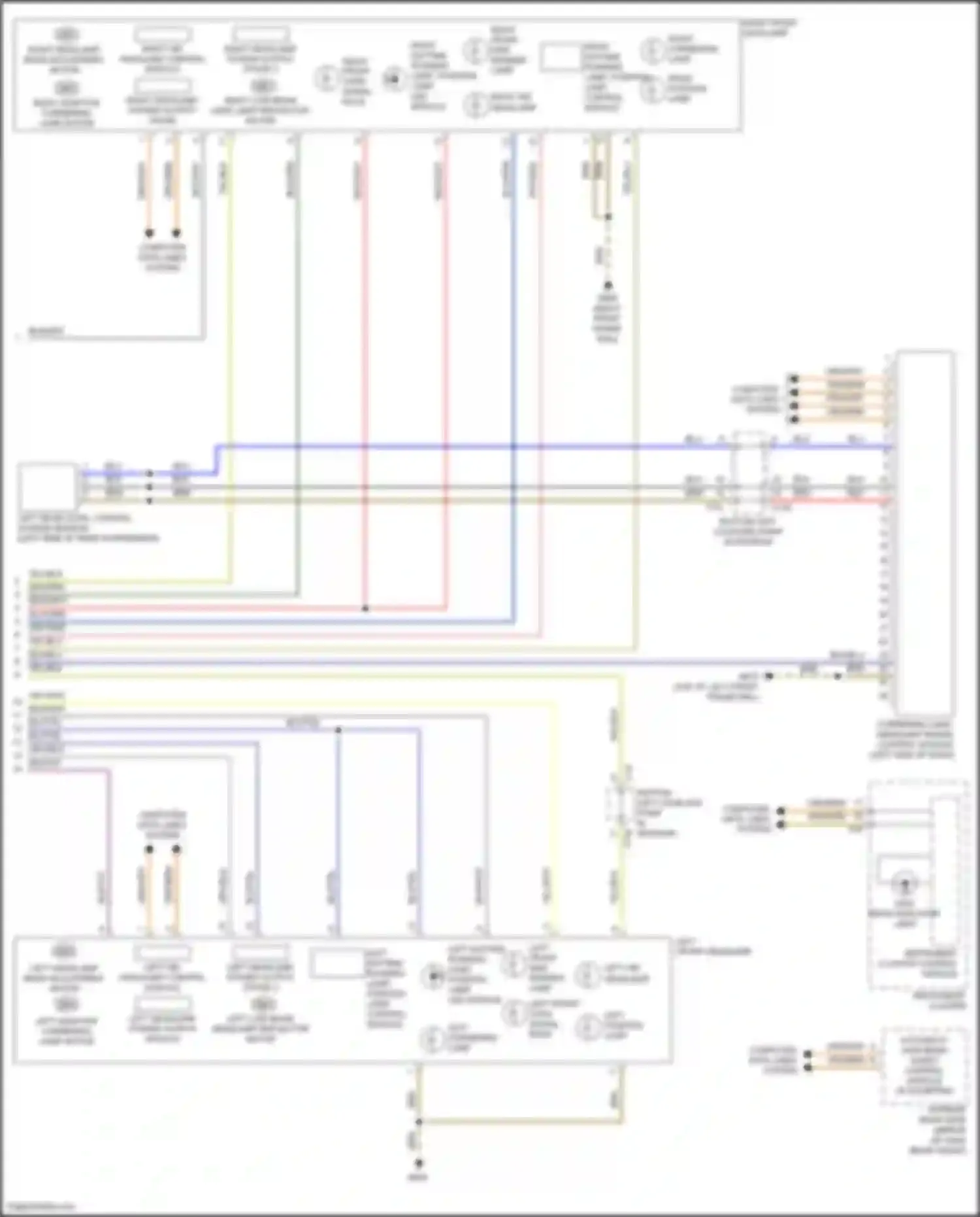 Wiring diagram left hid headlamp control module for Volkswagen Golf R VII facelift (2017-2020) (1 of 1)