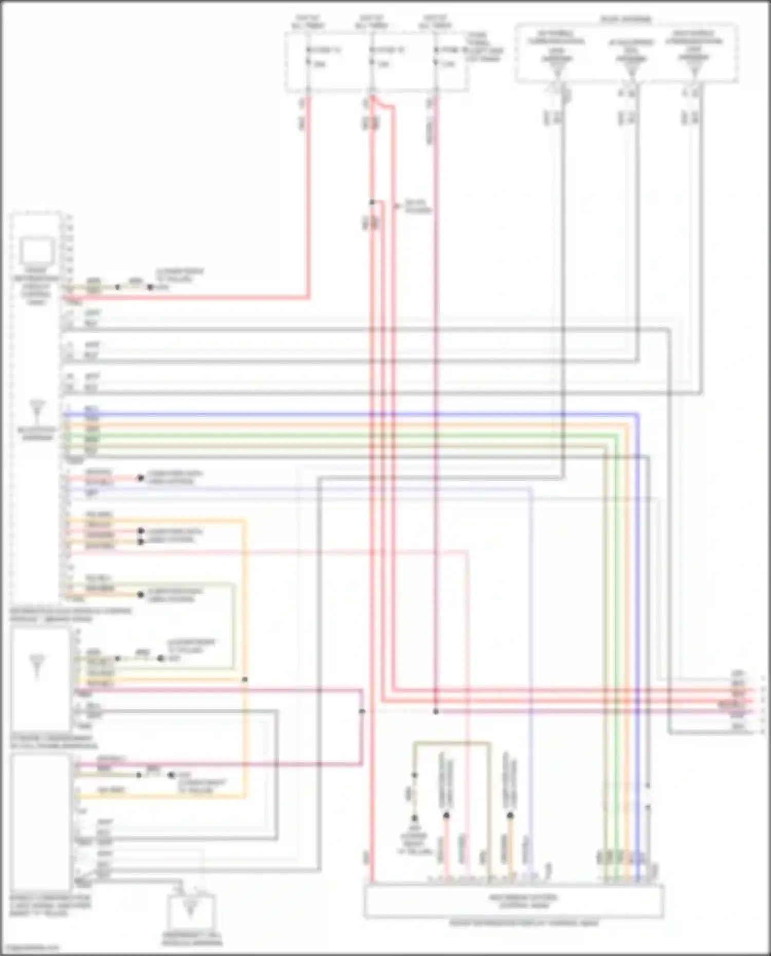 Wiring diagram mobile communication 2-way signal amplifier for Volkswagen Golf R VII facelift (2017-2020) (2 of 6)