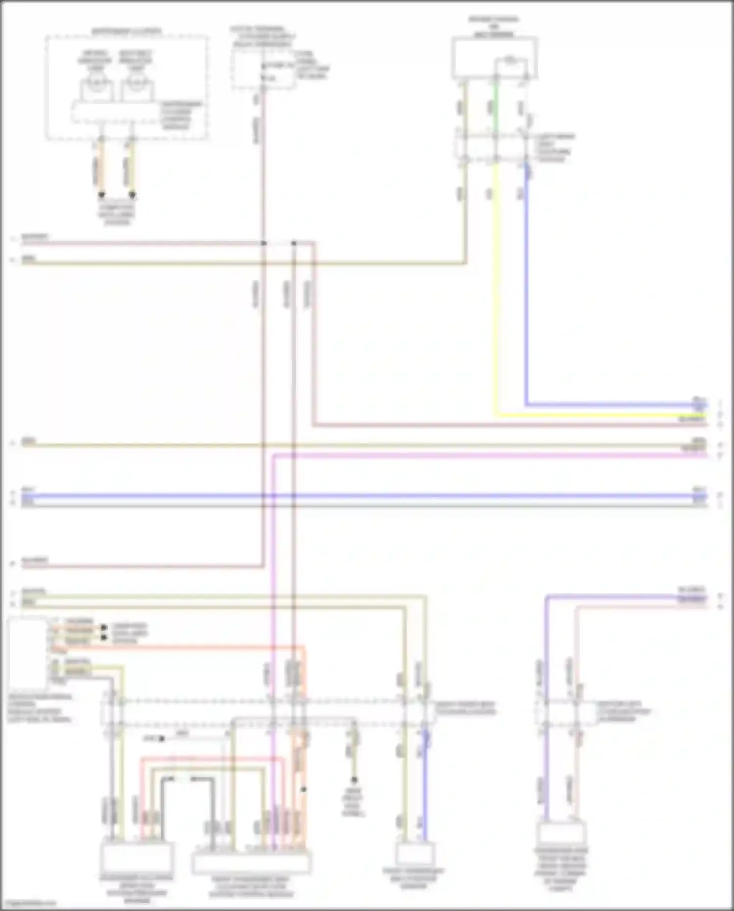 Wiring diagram passenger occupant detection system pressure sensor for Volkswagen Golf R VII facelift (2017-2020) (1 of 1)