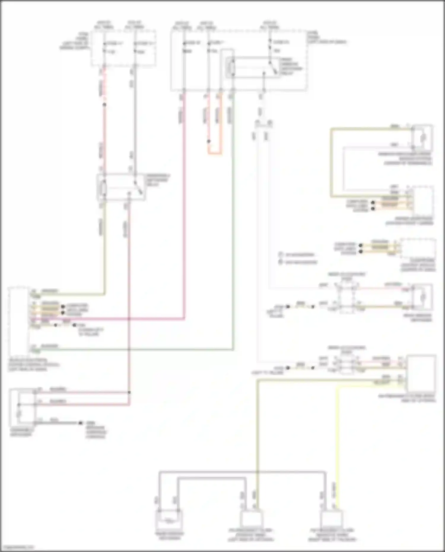 Wiring diagram rear window defogger relay for Volkswagen Golf R VII facelift (2017-2020) (2 of 2)