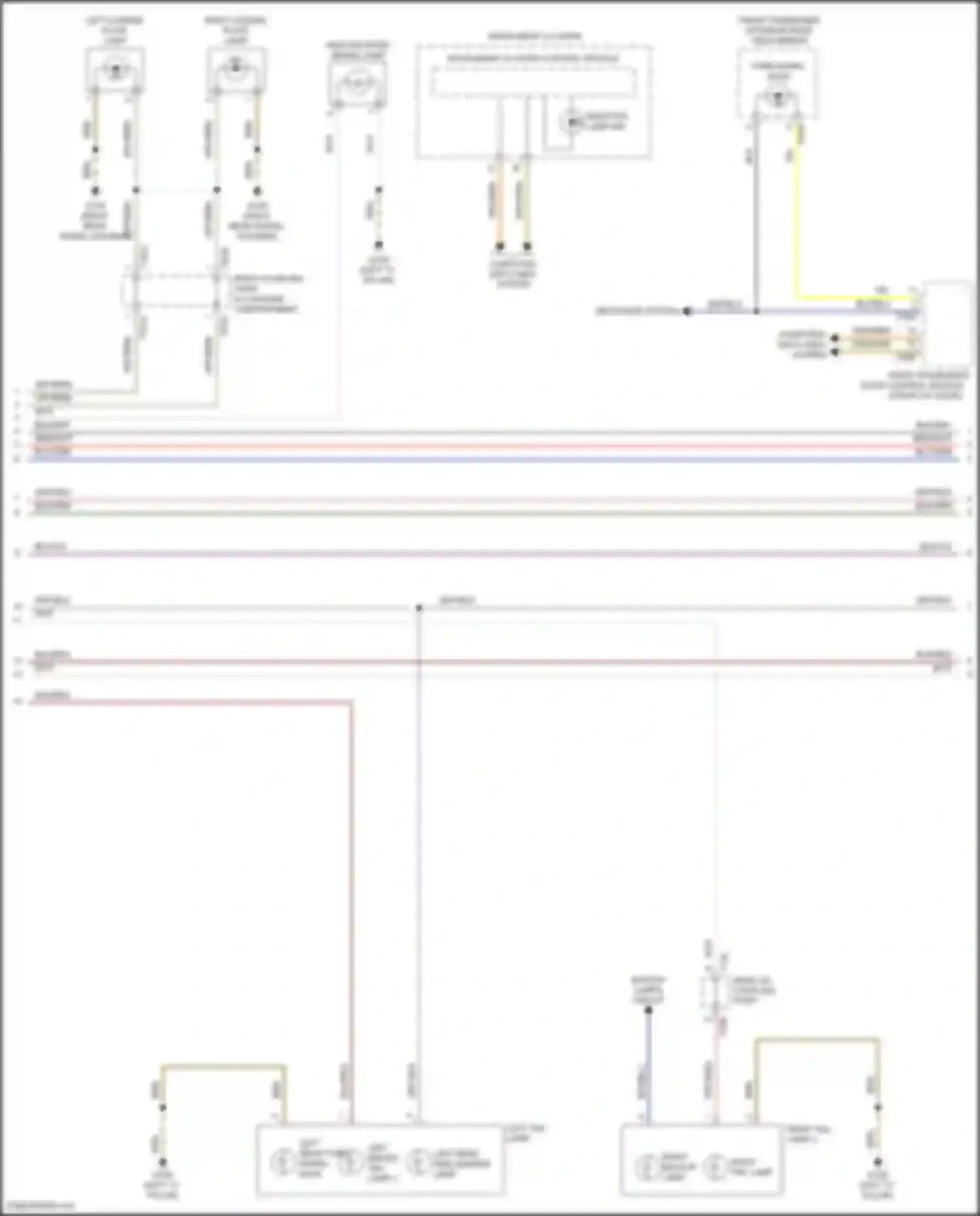 Wiring diagram right backup lamp for Volkswagen Golf R VII facelift (2017-2020) (2 of 4)