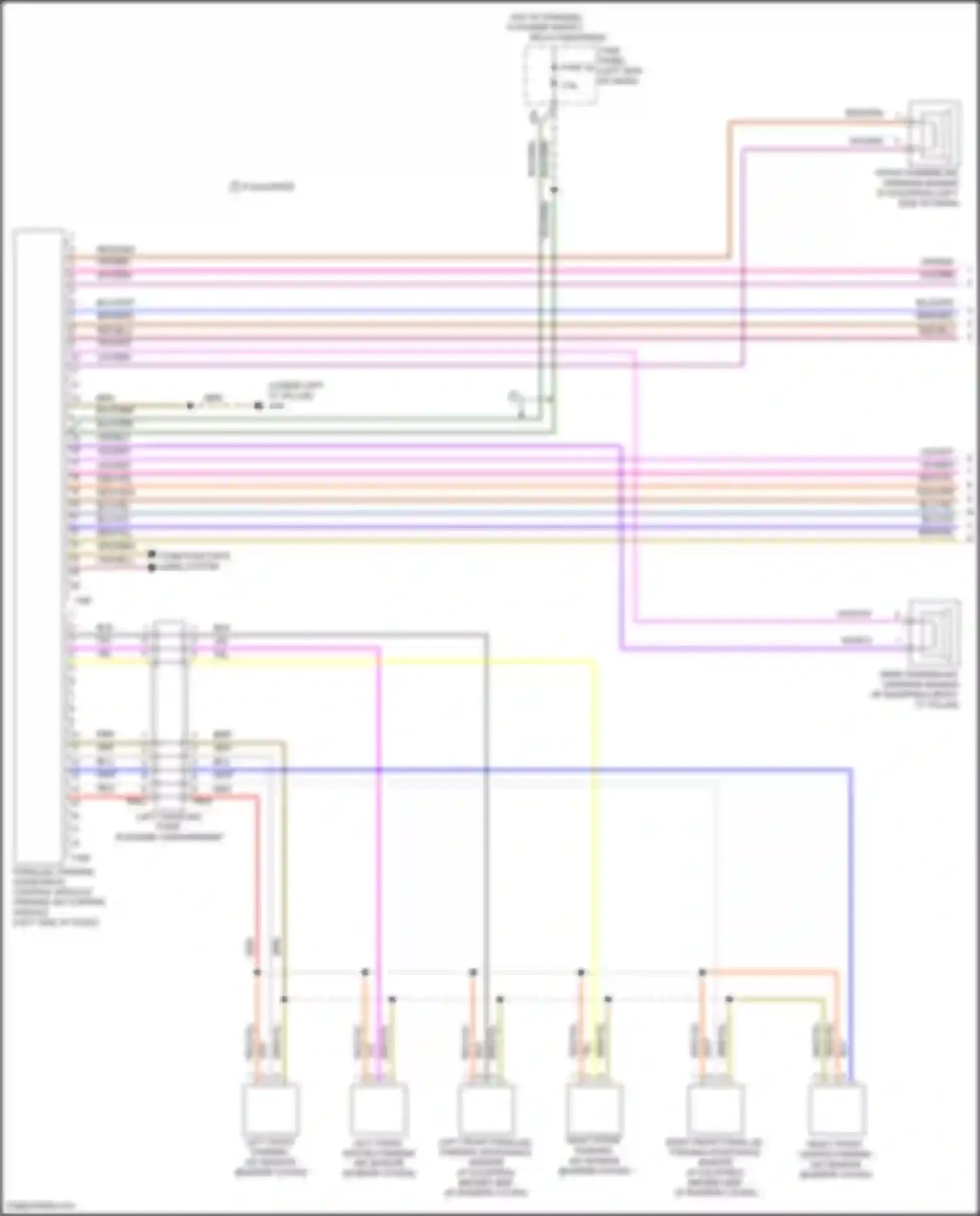 Wiring diagram right front parallel parking assistance sensor for Volkswagen Golf R VII facelift (2017-2020) (1 of 1)