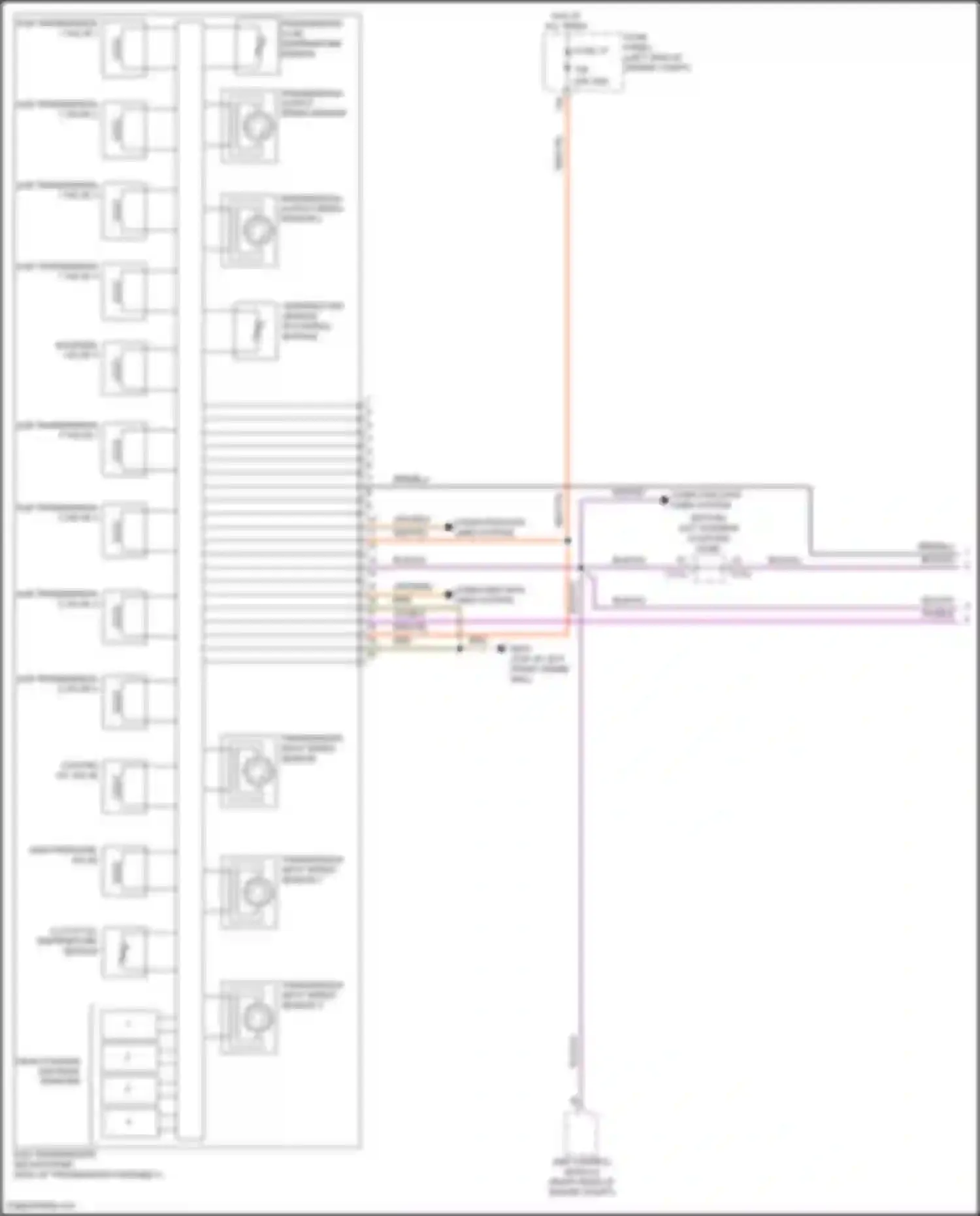 Wiring diagram transmission output speed sensor 2 for Volkswagen Golf R VII facelift (2017-2020) (1 of 2)