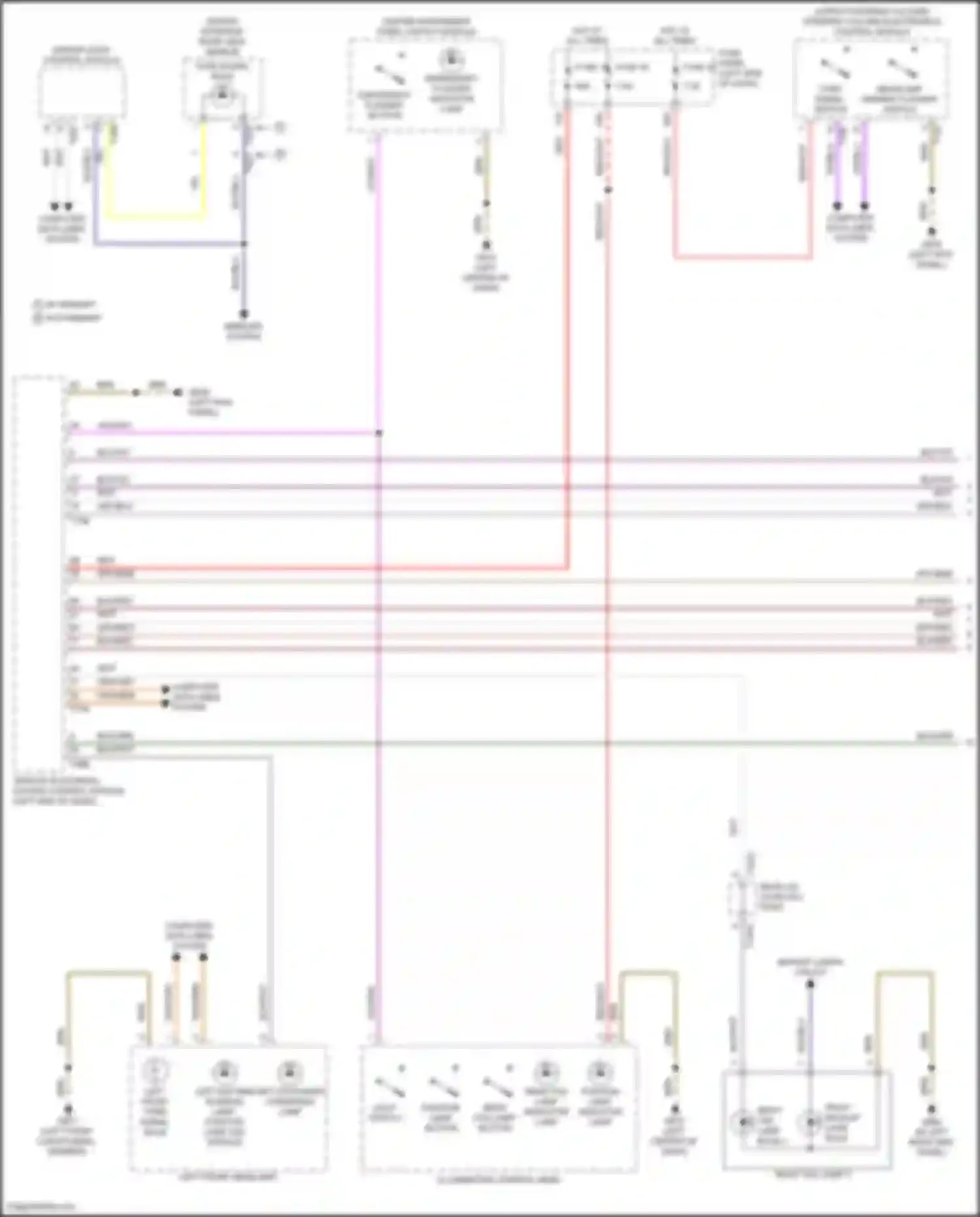 Wiring diagram center instrument panel switch module for Volkswagen Golf R VIII (2020-2024) (1 of 9)