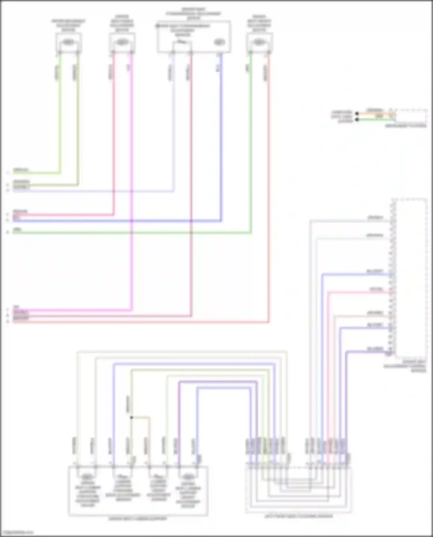 Wiring diagram driver seat forward/back adjustment sensor for Volkswagen Golf R VIII (2020-2024) (1 of 1)