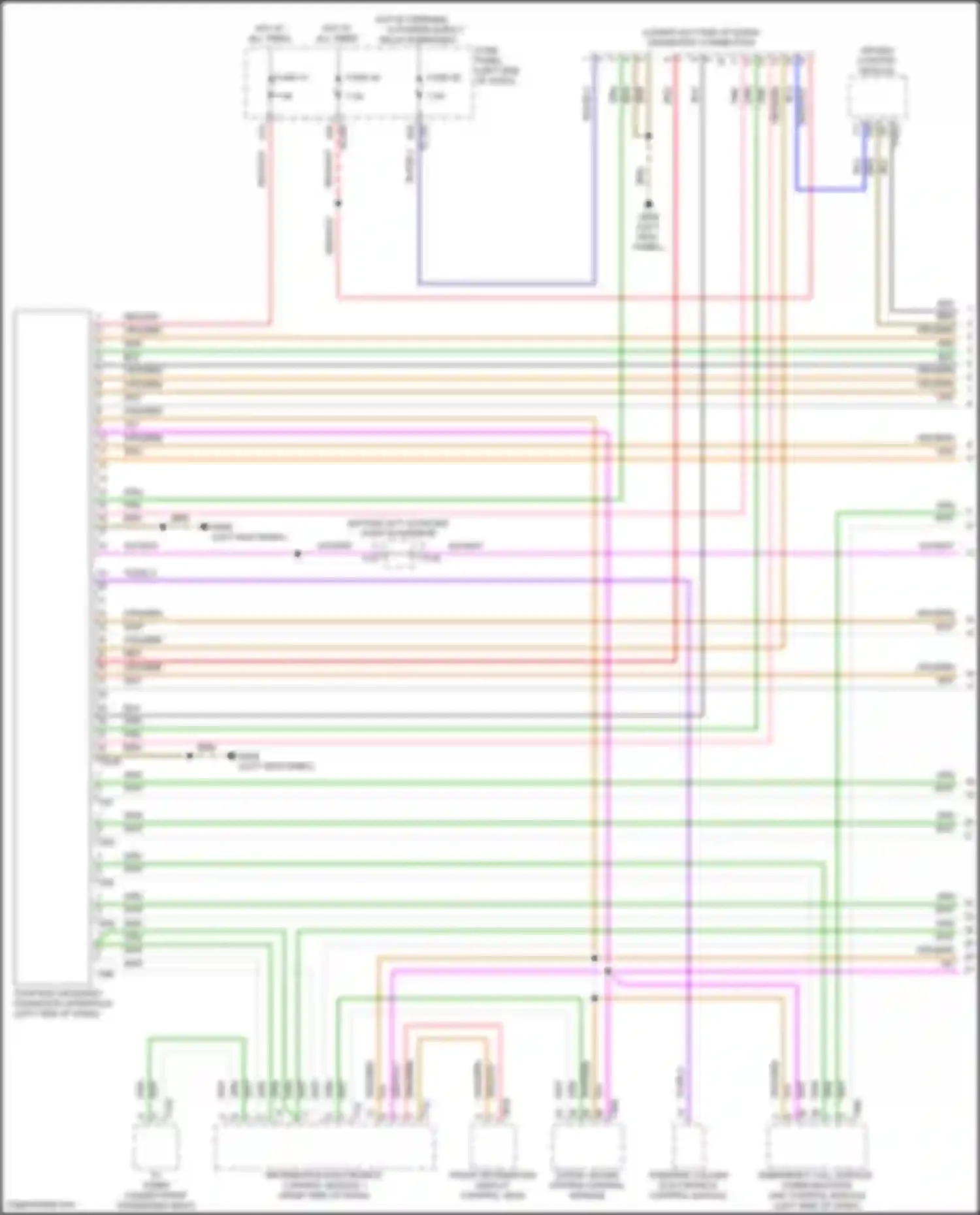 Wiring diagram emergency call module, communication unit control module for Volkswagen Golf R VIII (2020-2024) (1 of 9)