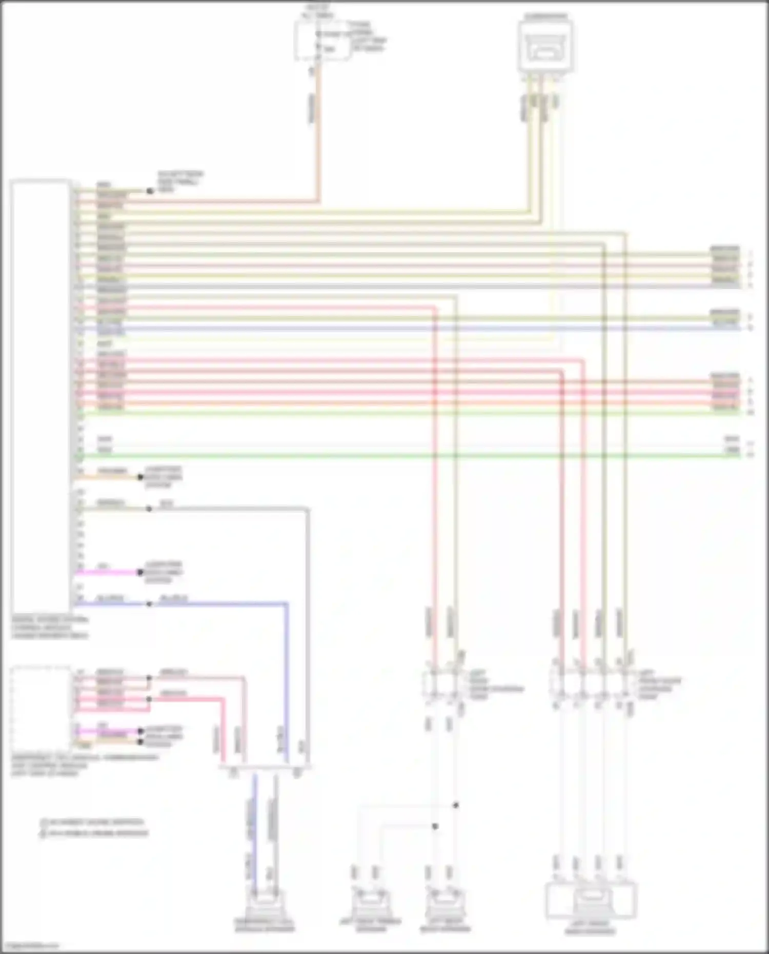 Wiring diagram emergency call module speaker for Volkswagen Golf R VIII (2020-2024) (2 of 3)