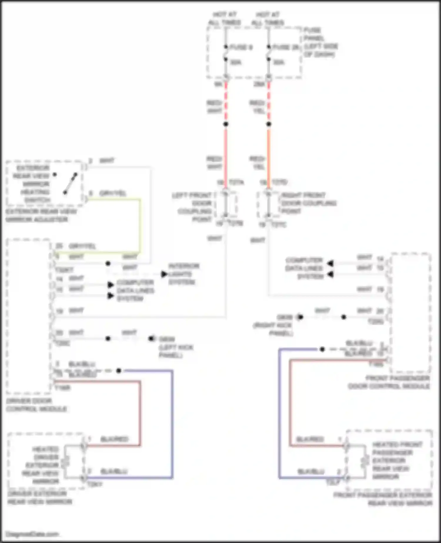 Wiring diagram left front door coupling point for Volkswagen Golf R VIII (2020-2024) (15 of 21)