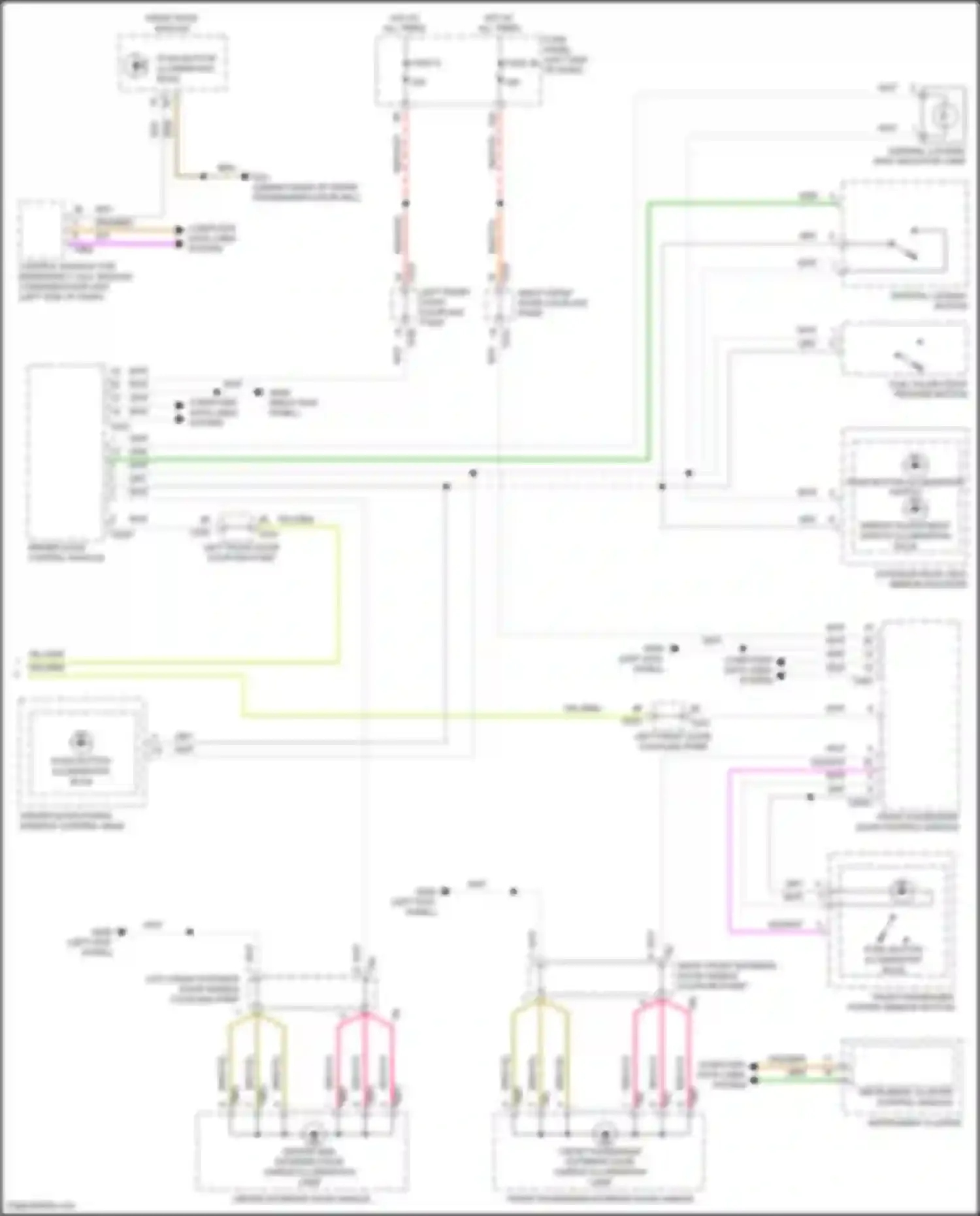 Wiring diagram left front exterior door handle coupling point for Volkswagen Golf R VIII (2020-2024) (5 of 6)