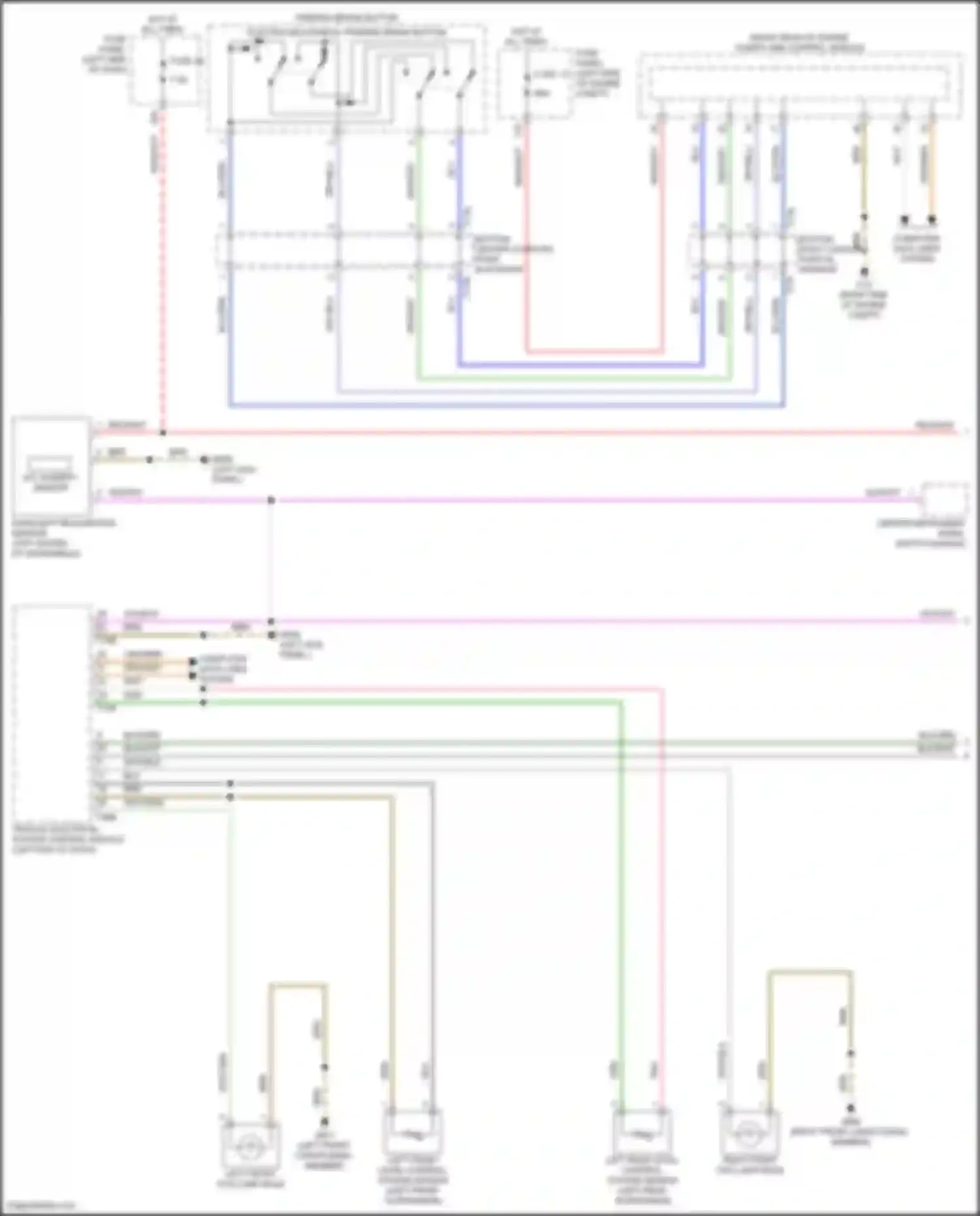 Wiring diagram left rear level control system sensor for Volkswagen Golf R VIII (2020-2024) (2 of 2)