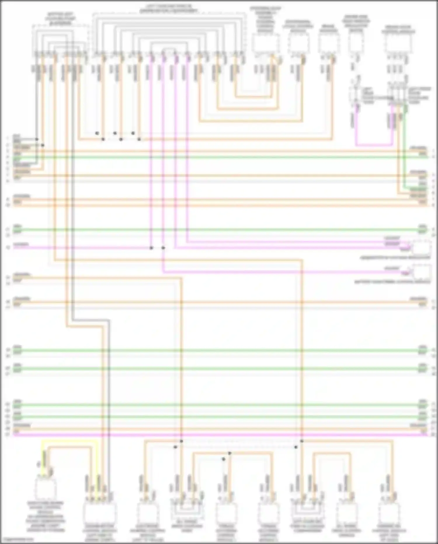 Wiring diagram torque vectoring control module 2 for Volkswagen Golf R VIII (2020-2024) (1 of 2)