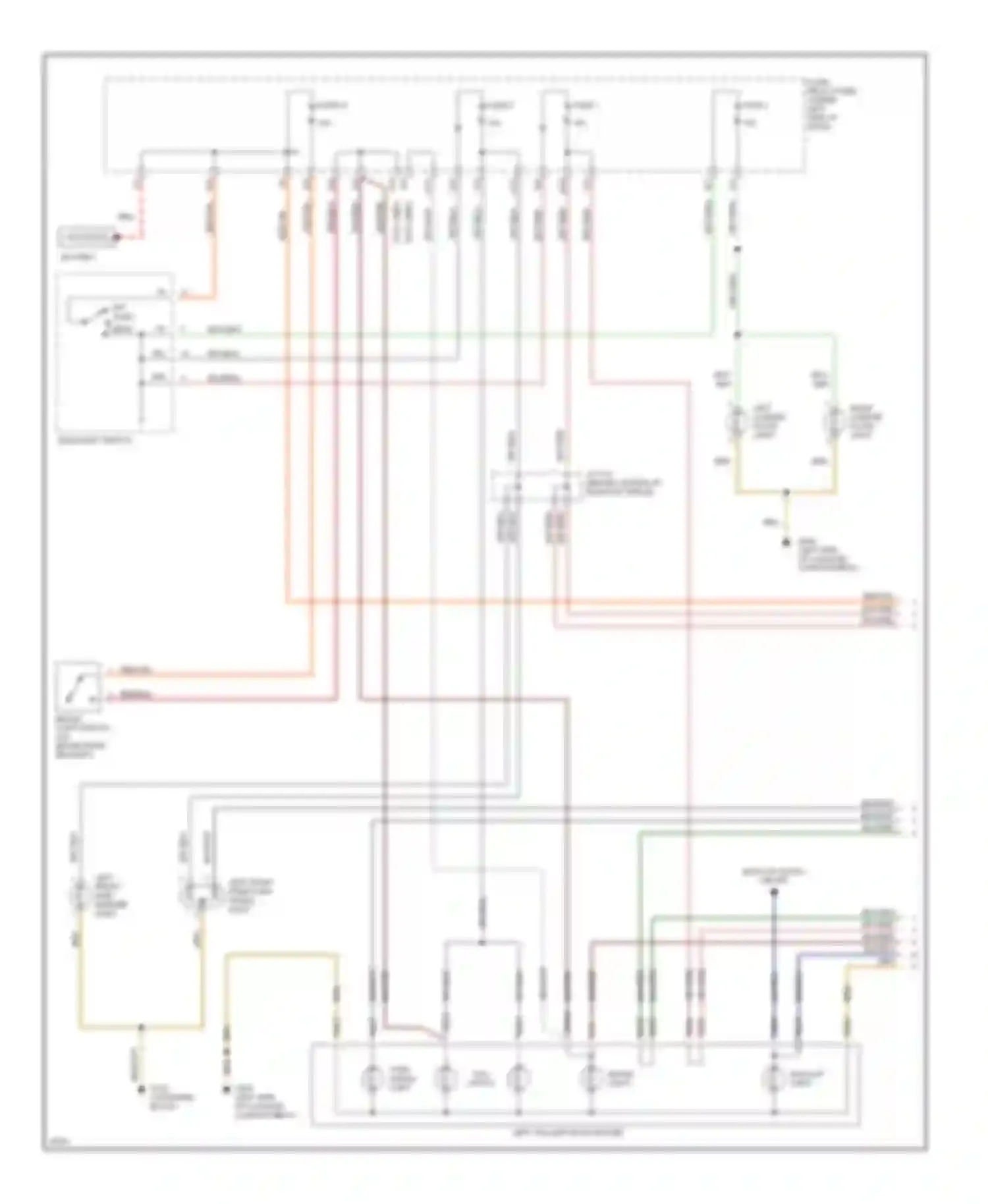 Golf Volkswagen Mk3 (1991-2000): Exterior lamps circuit (1 of 2)