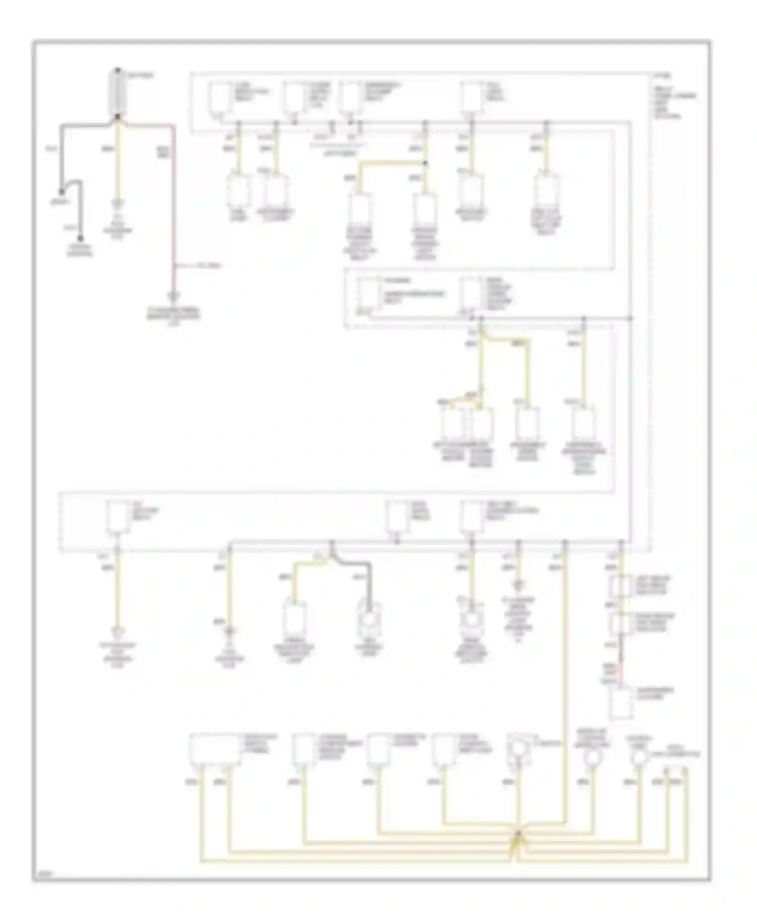 Golf Volkswagen Mk3 (1991-2000): Ground distribution circuit (1 of 4)