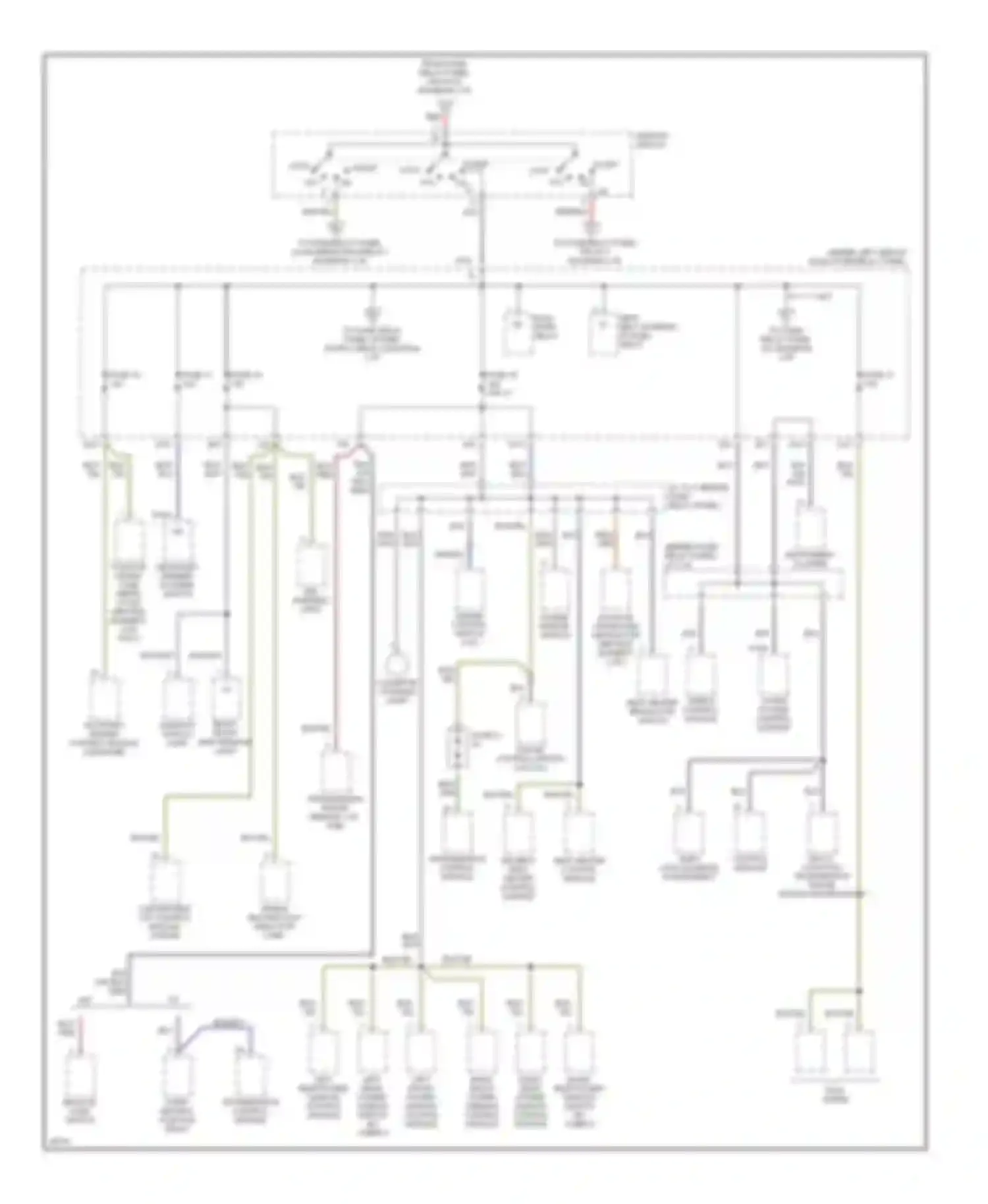 Golf Volkswagen Mk3 (1991-2000): Power distribution circuit (2 of 3)