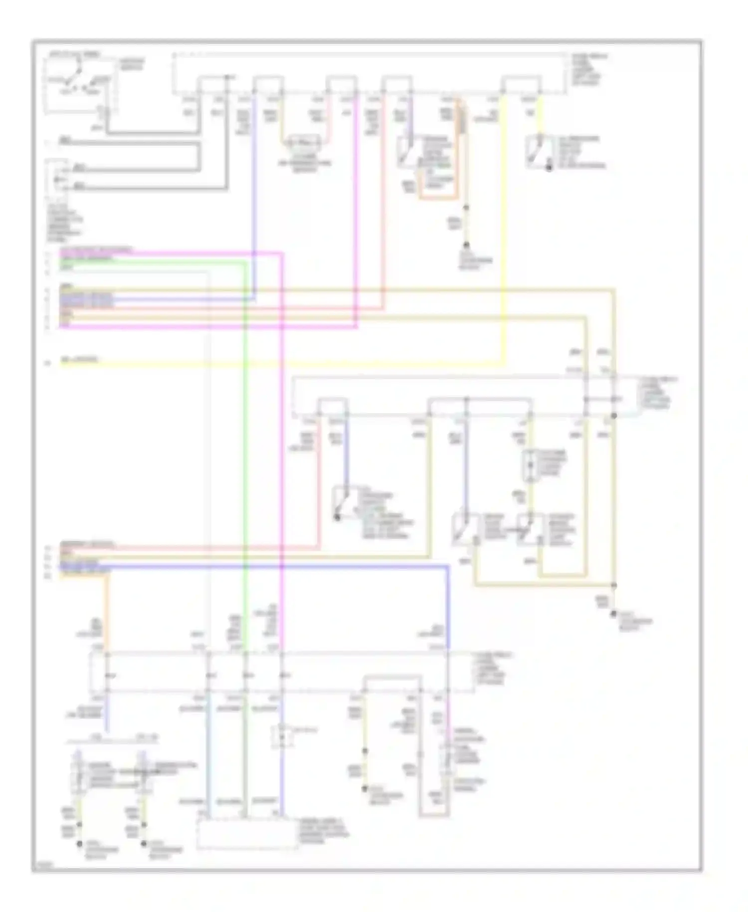 Wiring diagram diesel direct fuel injection engine control module for Volkswagen Golf Mk3 (1991-2000) (2 of 2)
