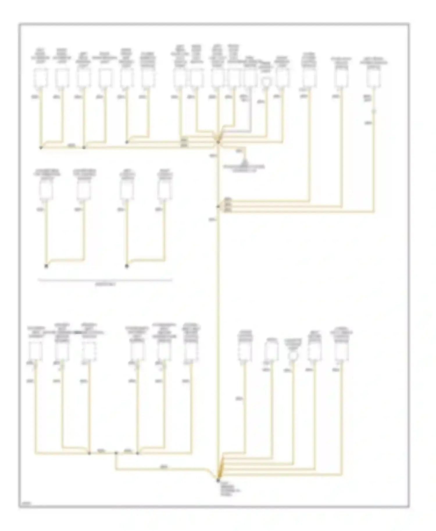 Wiring diagram left front door con- tact switch right front door con- tact switch for Volkswagen Golf Mk3 (1991-2000) (1 of 1)