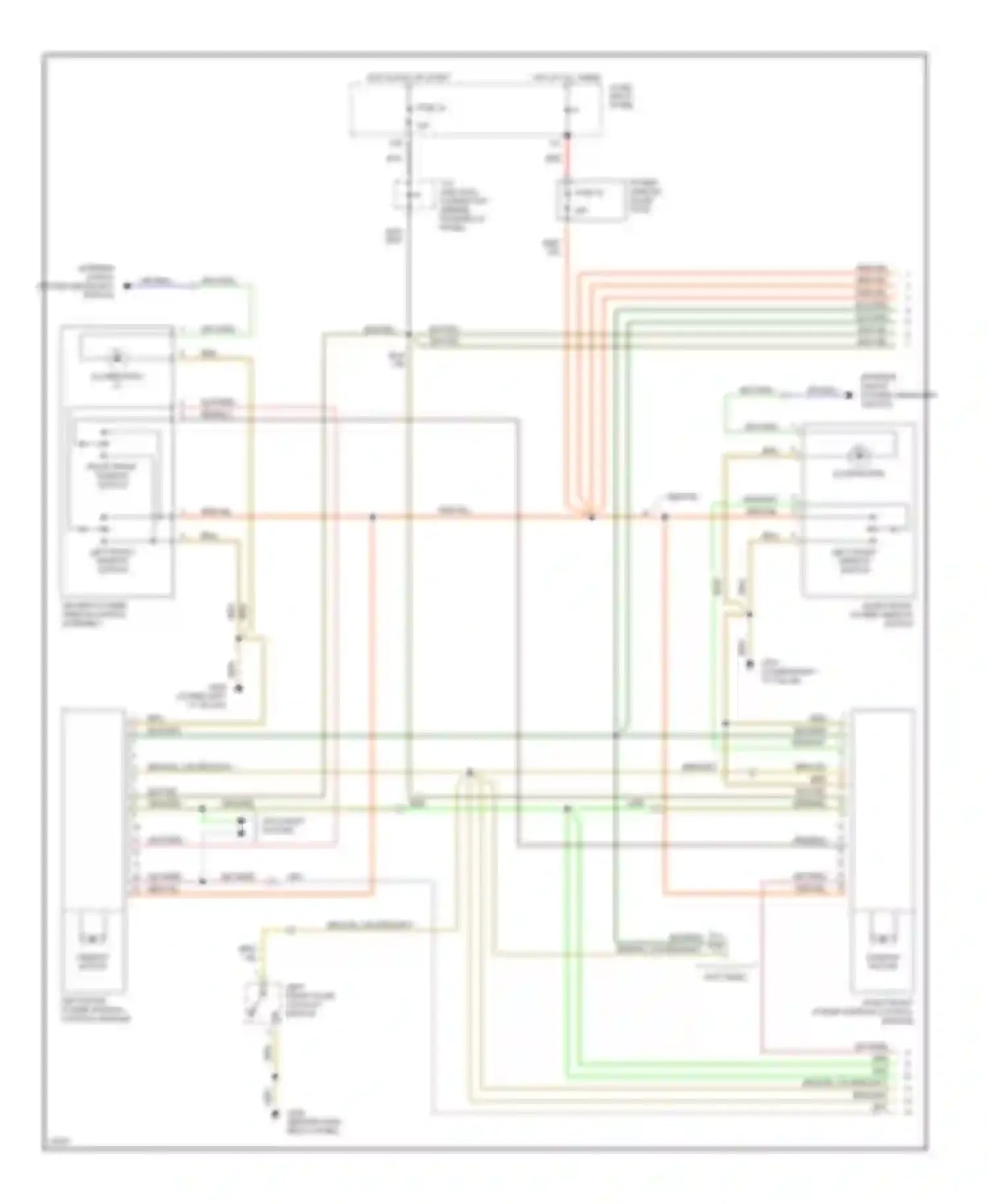 Wiring diagram left front window switch for Volkswagen Golf Mk3 (1991-2000) (1 of 2)