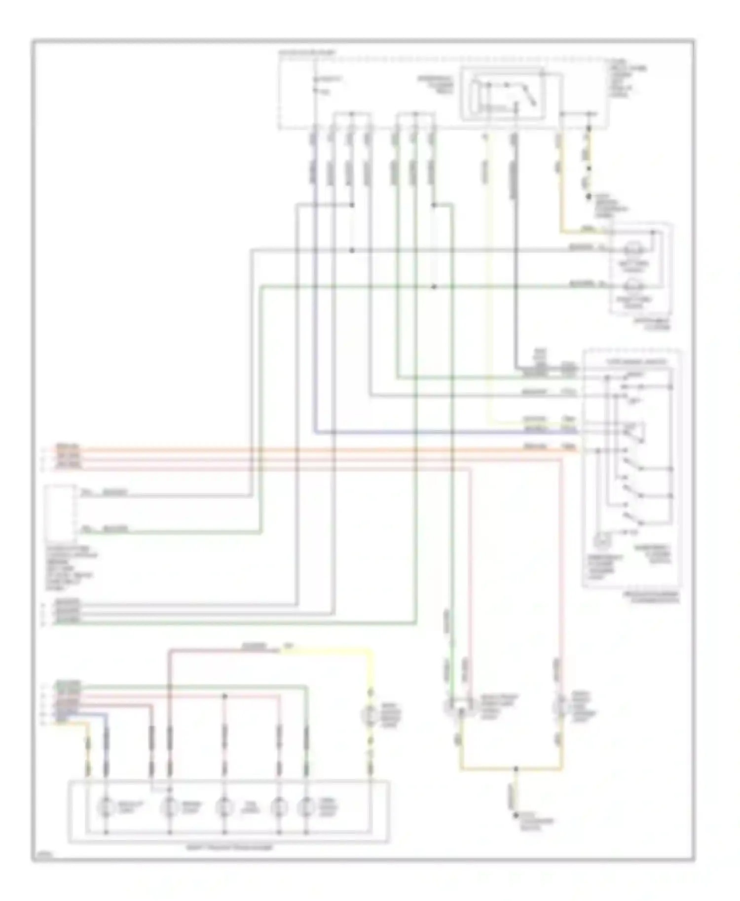 Wiring diagram left turn signal for Volkswagen Golf Mk3 (1991-2000) (1 of 2)