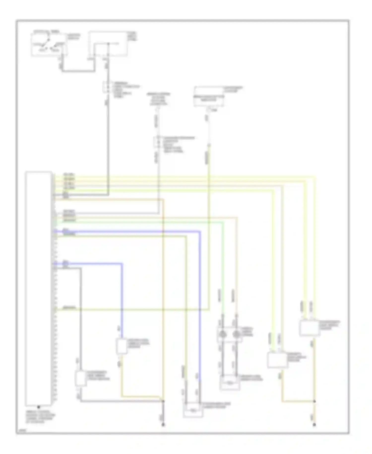 Wiring diagram passenger's side airbag crash sensor for Volkswagen Golf Mk3 (1991-2000) (1 of 1)