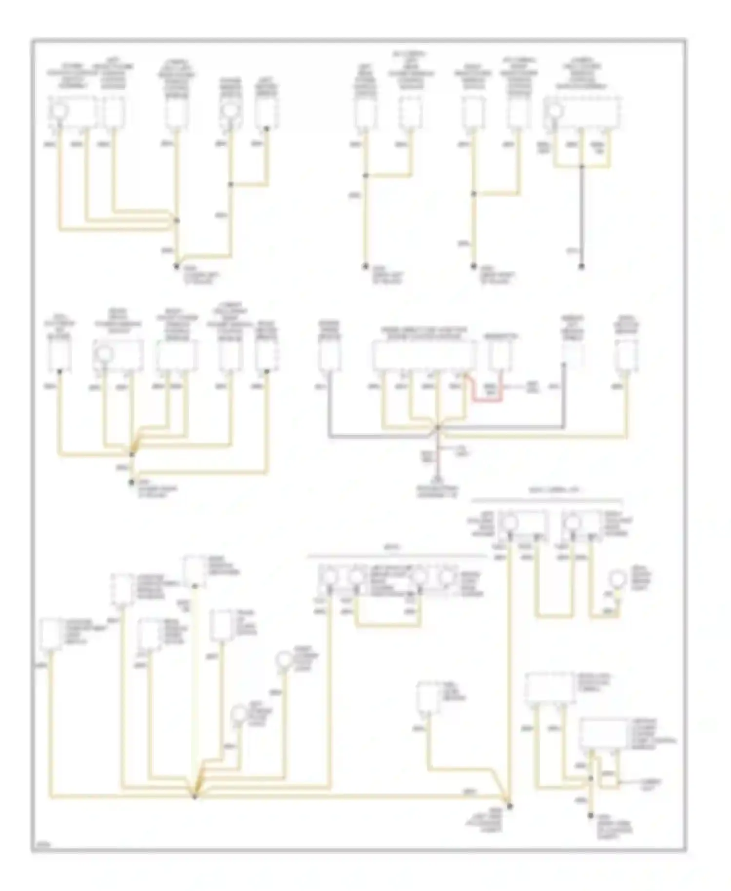 Wiring diagram right front power window control module for Volkswagen Golf Mk3 (1991-2000) (1 of 2)