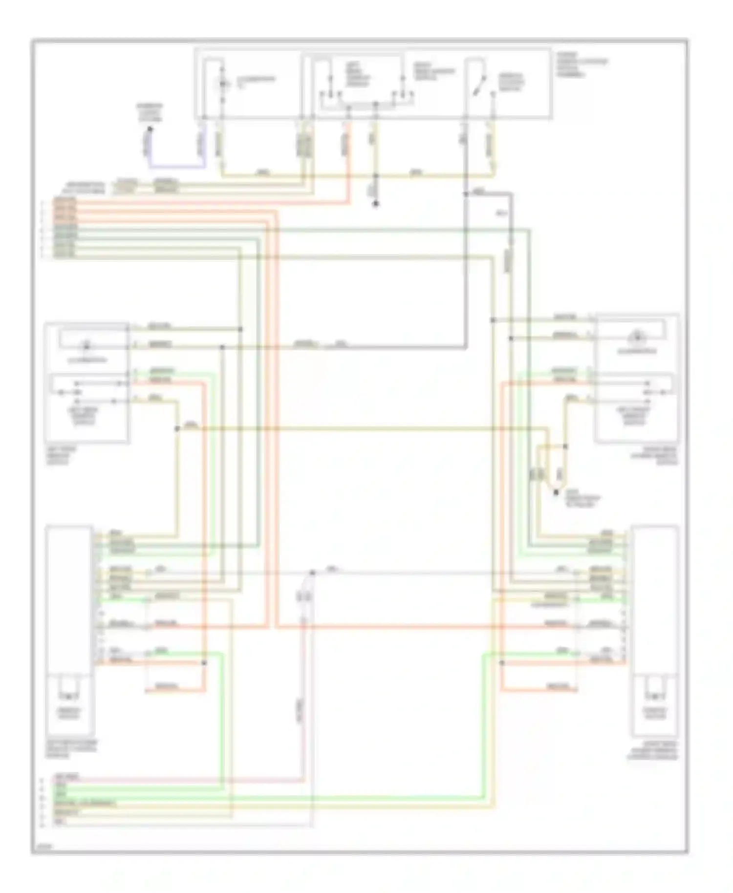 Wiring diagram right rear power window control module for Volkswagen Golf Mk3 (1991-2000) (1 of 1)