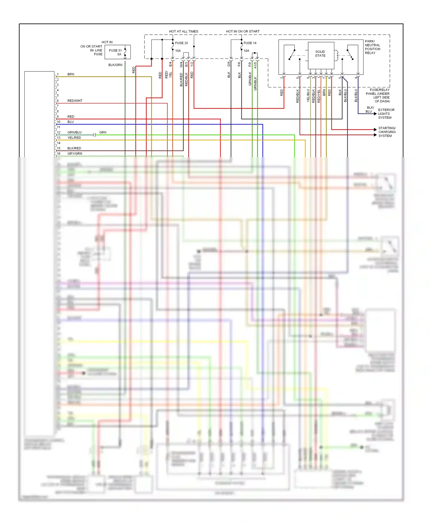 Volkswagen Golf Mk3 (1991-2000) solid state wiring diagram  (1 of 3)