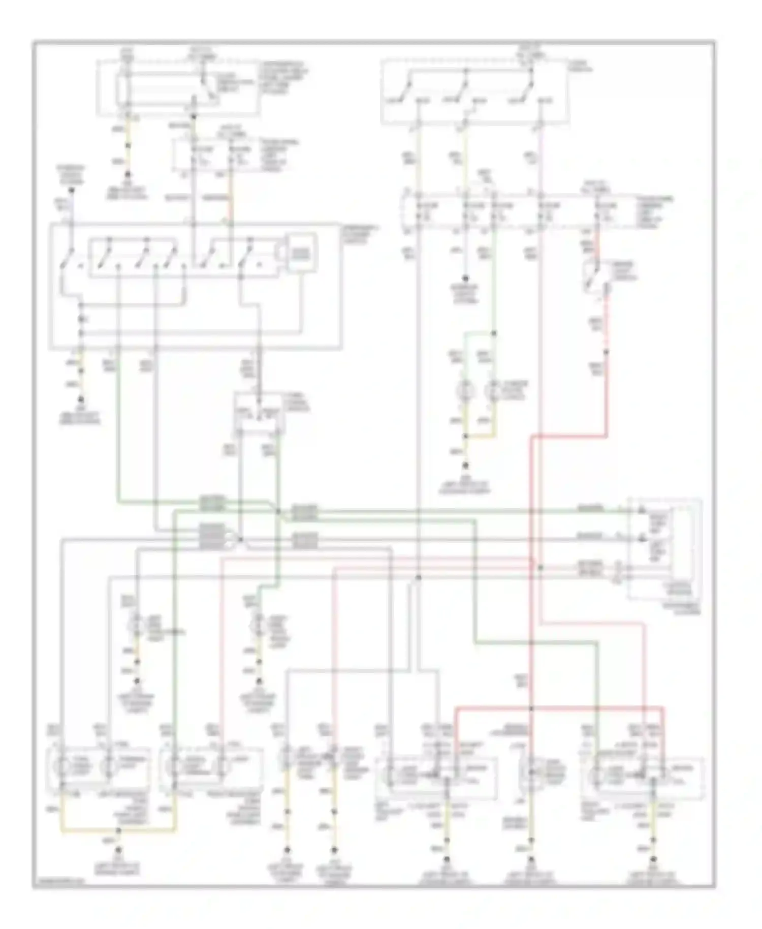 Golf Volkswagen Mk4 (1997-2006): Exterior lamps circuit