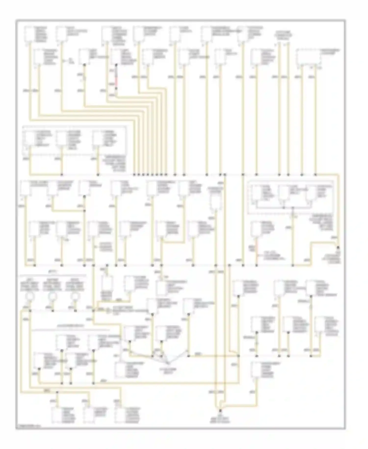 Golf Volkswagen Mk4 (1997-2006): Ground distribution circuit (2 of 3)