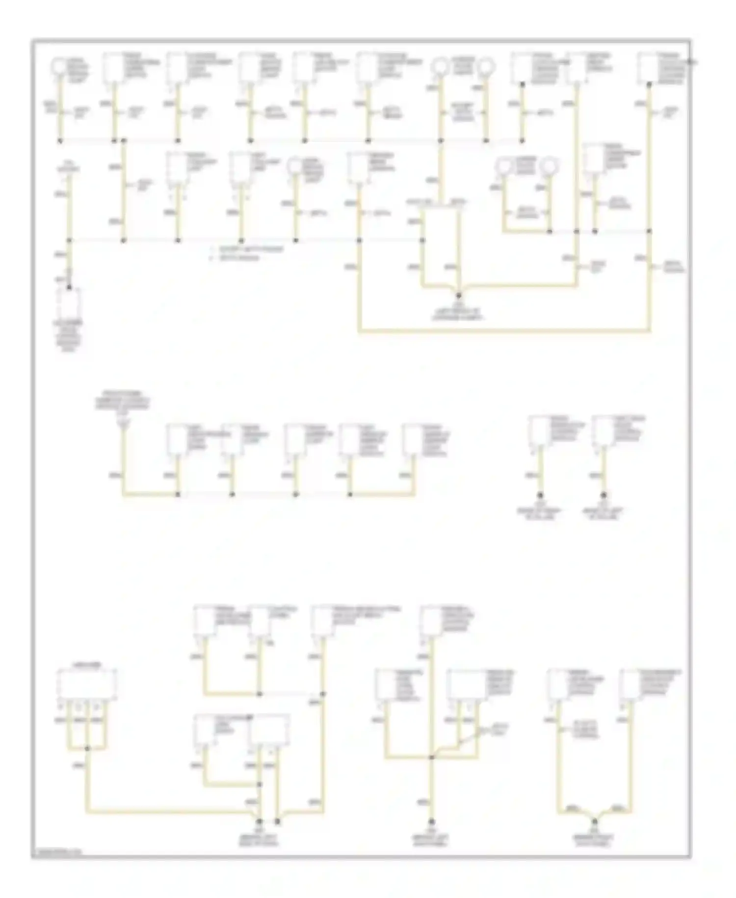 Golf Volkswagen Mk4 (1997-2006): Ground distribution circuit (3 of 3)