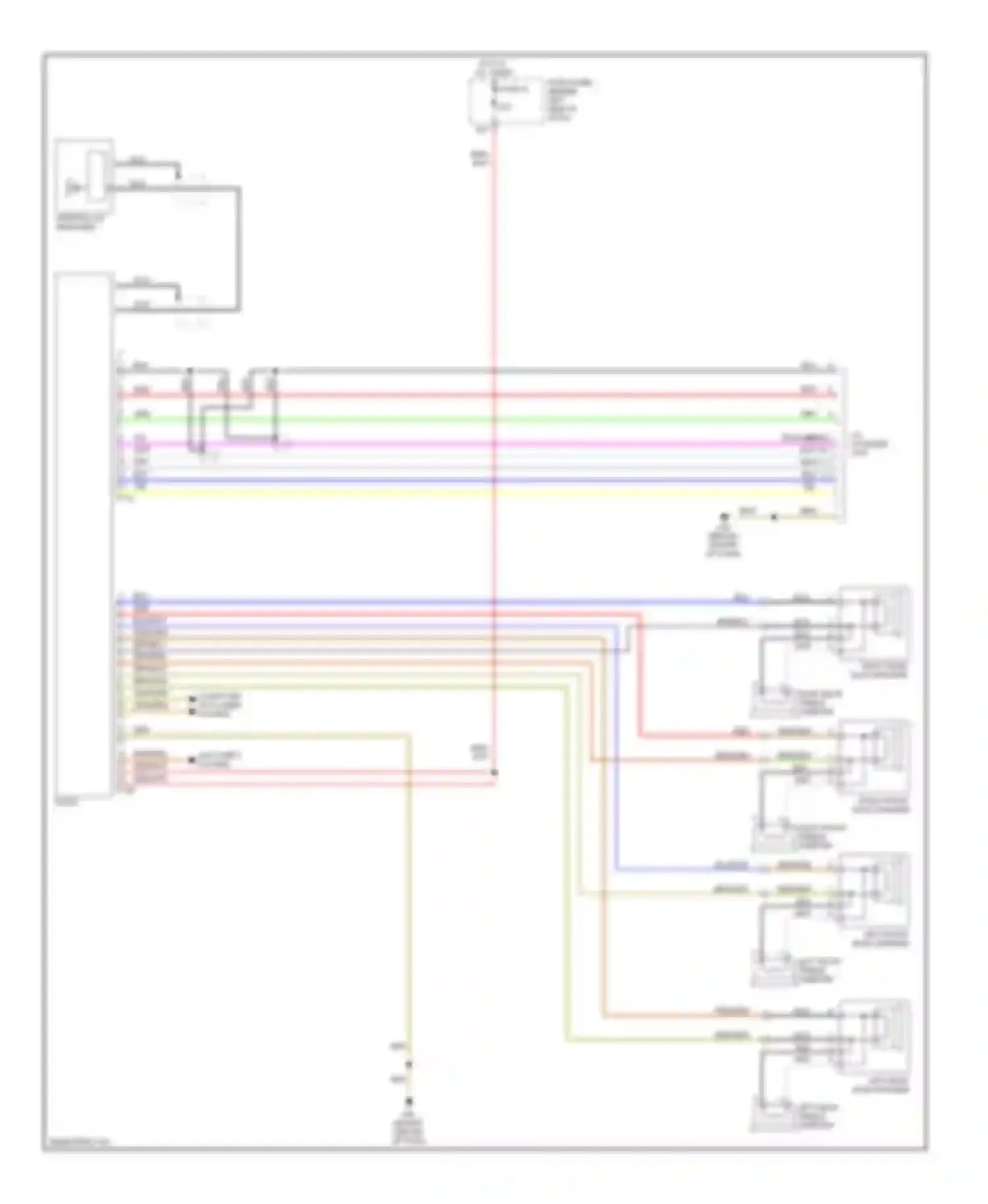 Golf Volkswagen Mk4 (1997-2006): Radio circuit, without monsoon radio