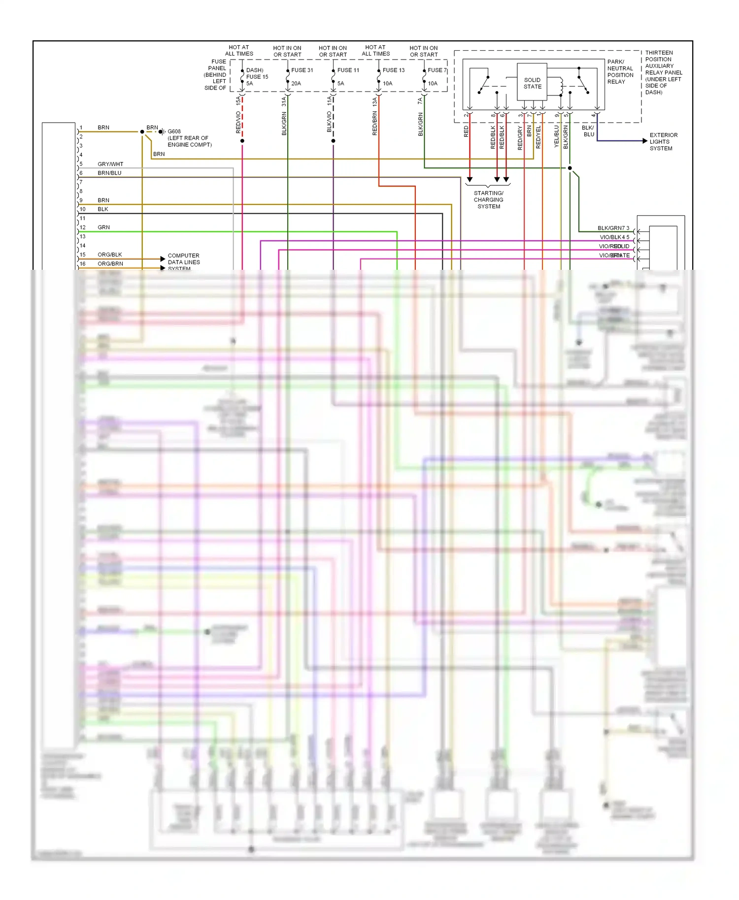 Volkswagen Golf Mk4 (1997-2006) computer data lines system wiring diagram  (12 of 17)