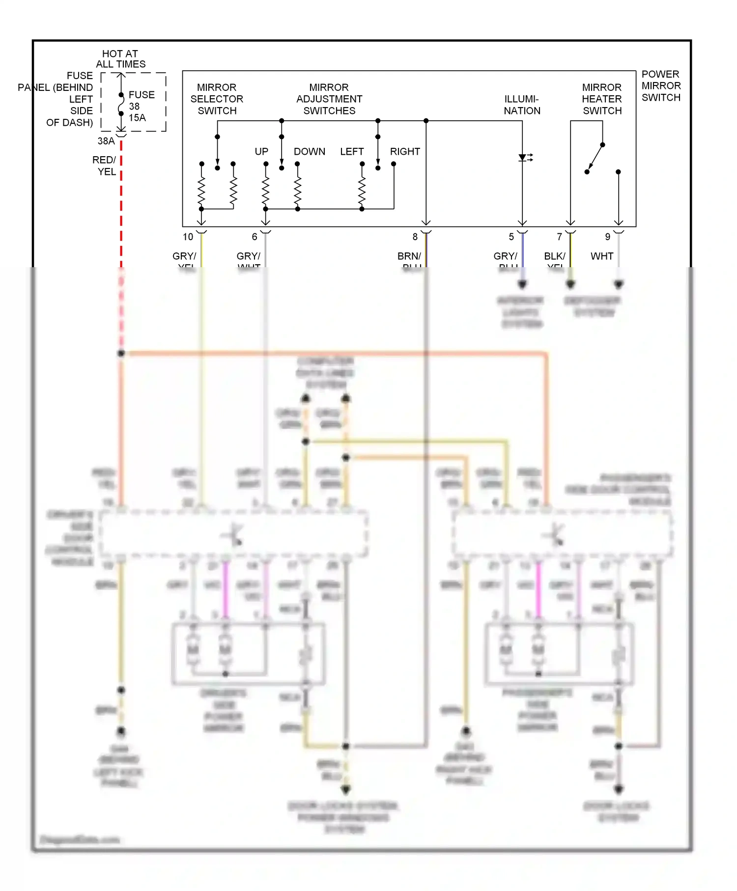 Volkswagen Golf Mk4 (1997-2006) computer data lines system wiring diagram  (15 of 17)