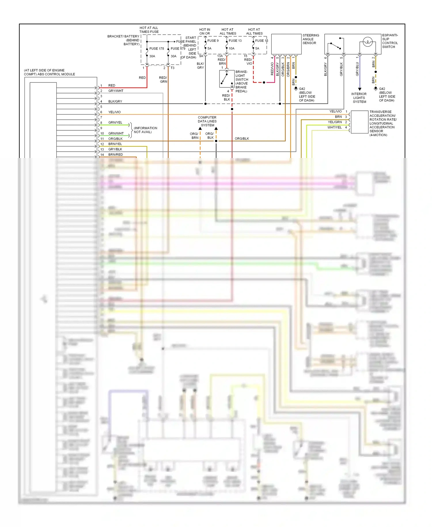 Volkswagen Golf Mk4 (1997-2006) computer data lines system wiring diagram  (3 of 17)
