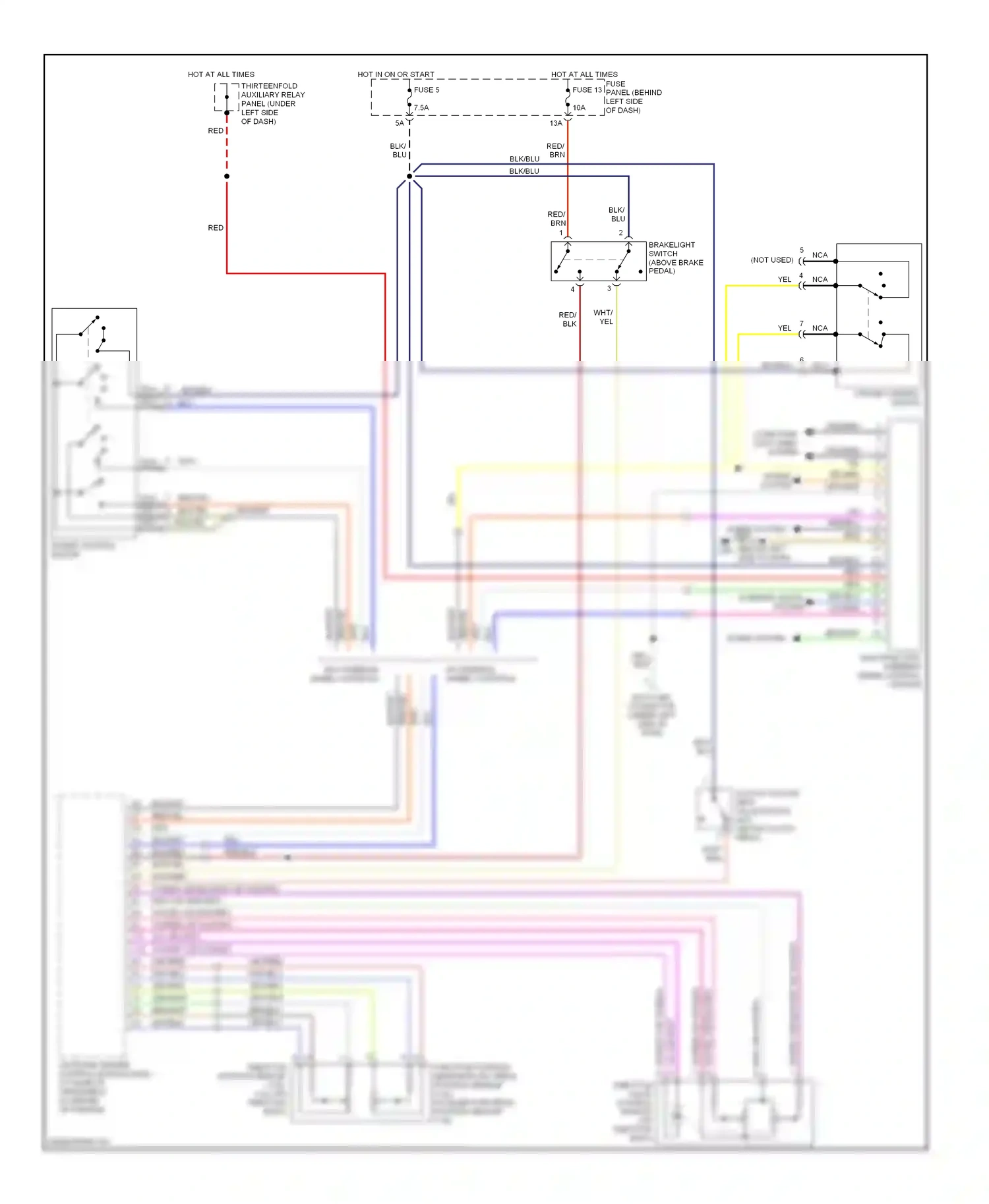 Volkswagen Golf Mk4 (1997-2006) computer data lines system wiring diagram  (2 of 17)