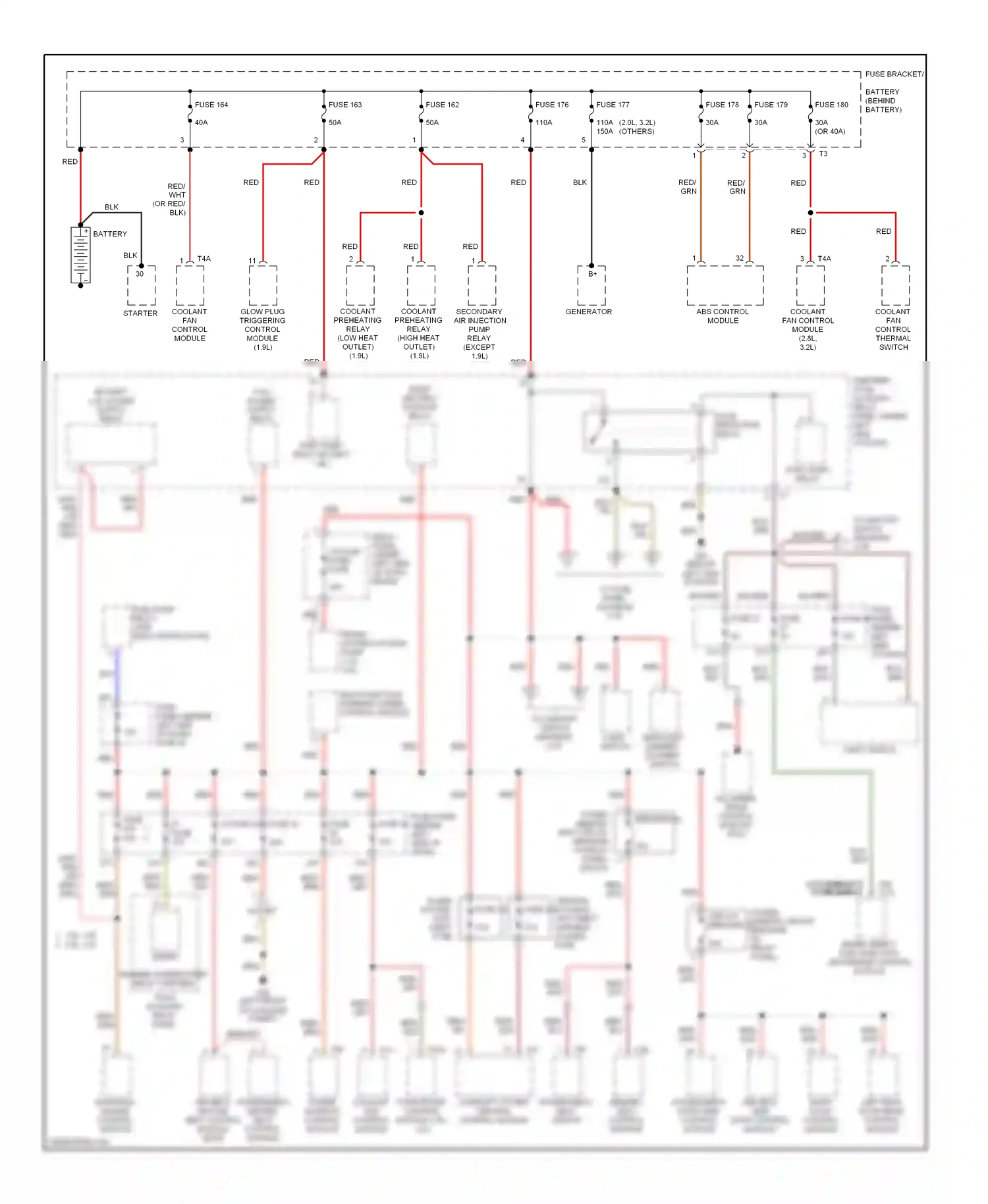 Volkswagen Golf Mk4 (1997-2006) multi-function steering wheel control module wiring diagram  (6 of 6)