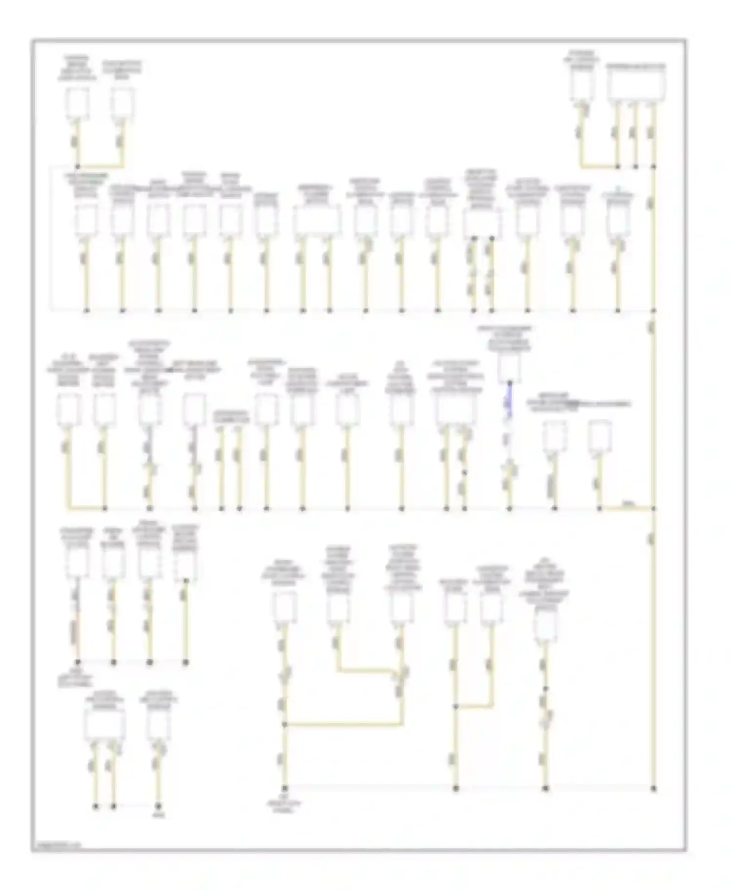 Golf Volkswagen Mk6 (2008-2012): Ground distribution circuit, early production (2 of 4)