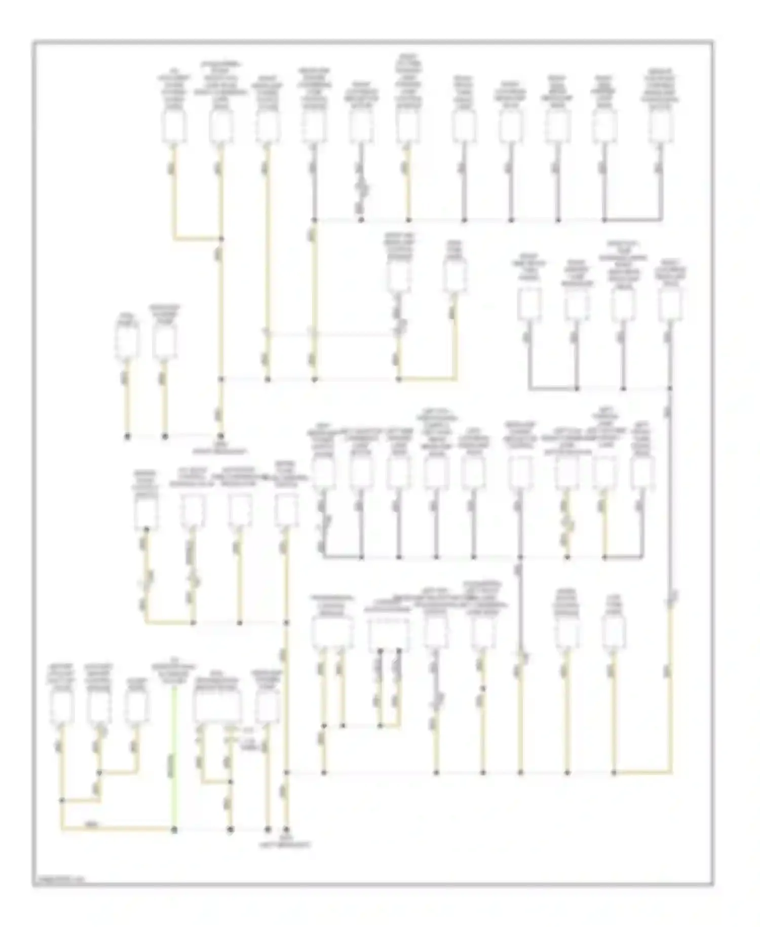 Golf Volkswagen Mk6 (2008-2012): Ground distribution circuit, late production (3 of 4)