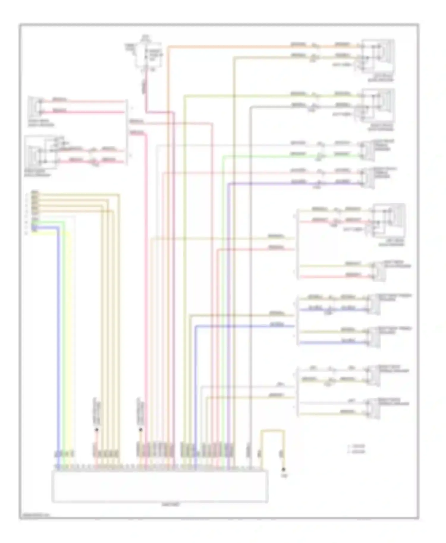 Golf Volkswagen Mk6 (2008-2012): Radio circuit, without navigation, with amplifier (2 of 2)