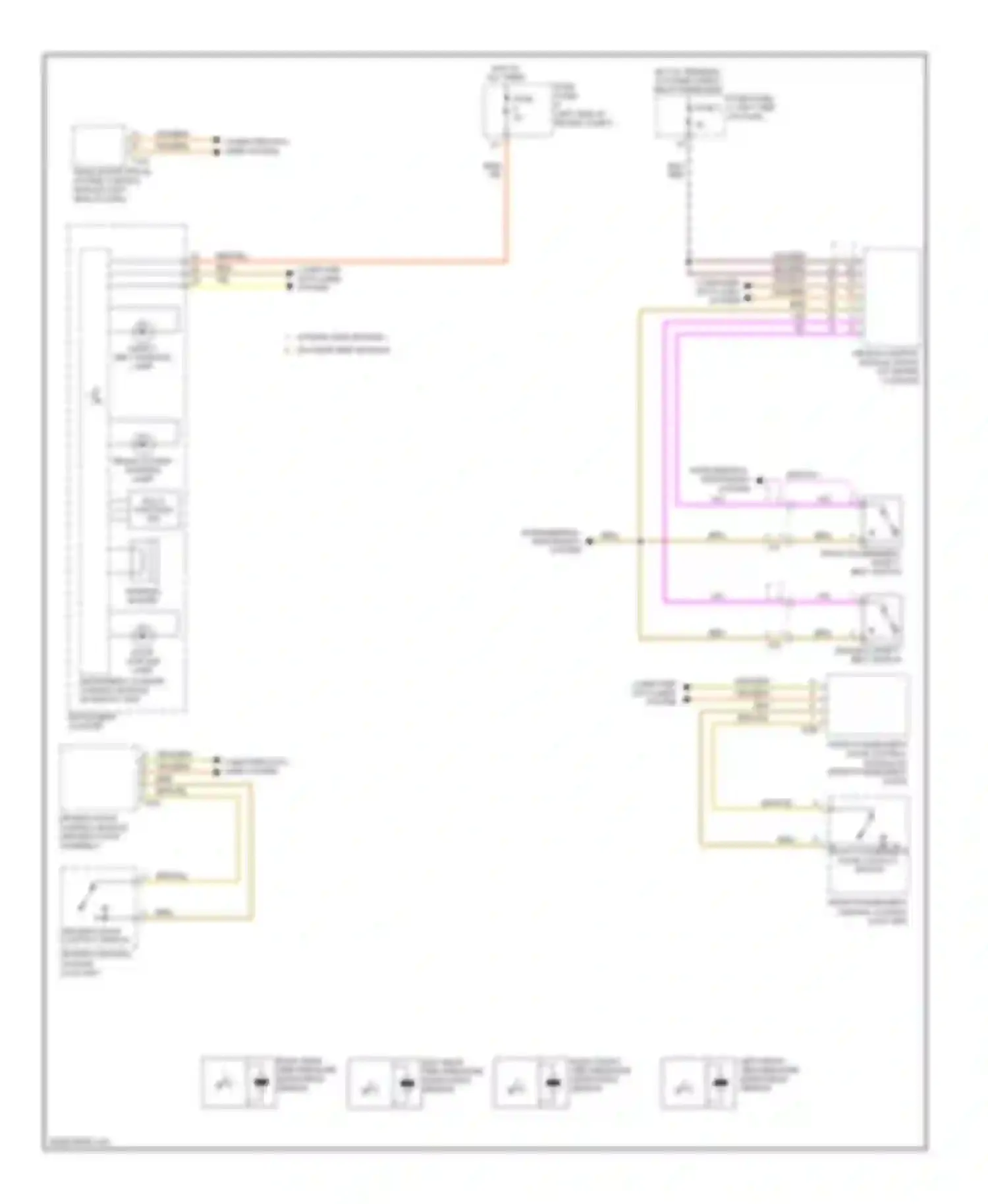 Golf Volkswagen Mk6 (2008-2012): Warning systems circuit