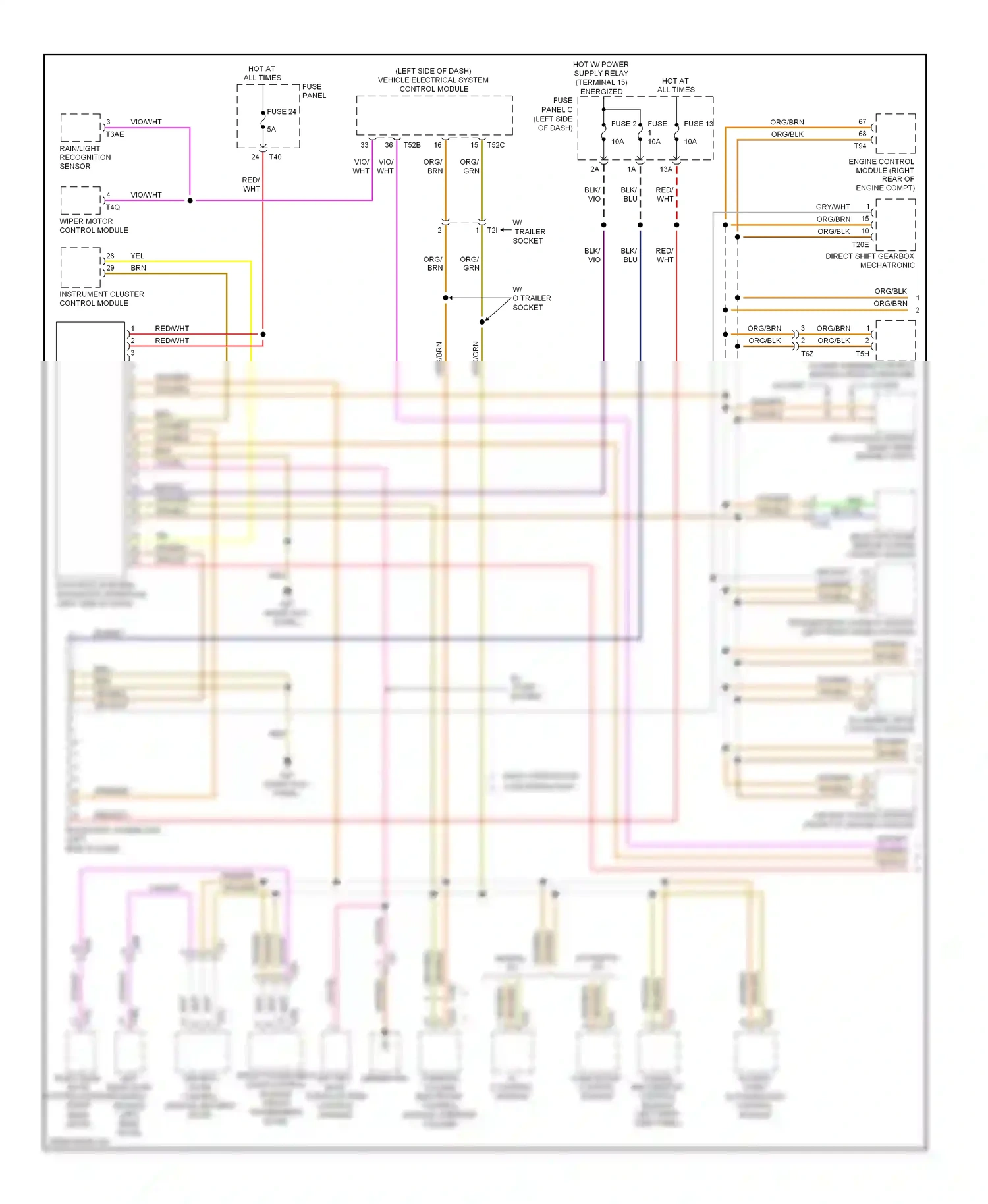 Volkswagen Golf Mk6 (2008-2012) abs control module (right rear engine compt) wiring diagram  (3 of 4)