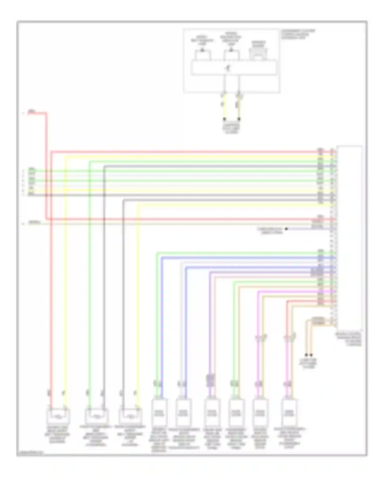 Wiring diagram air bag malfunction indicator lamp for Volkswagen Golf Mk6 (2008-2012) (1 of 2)