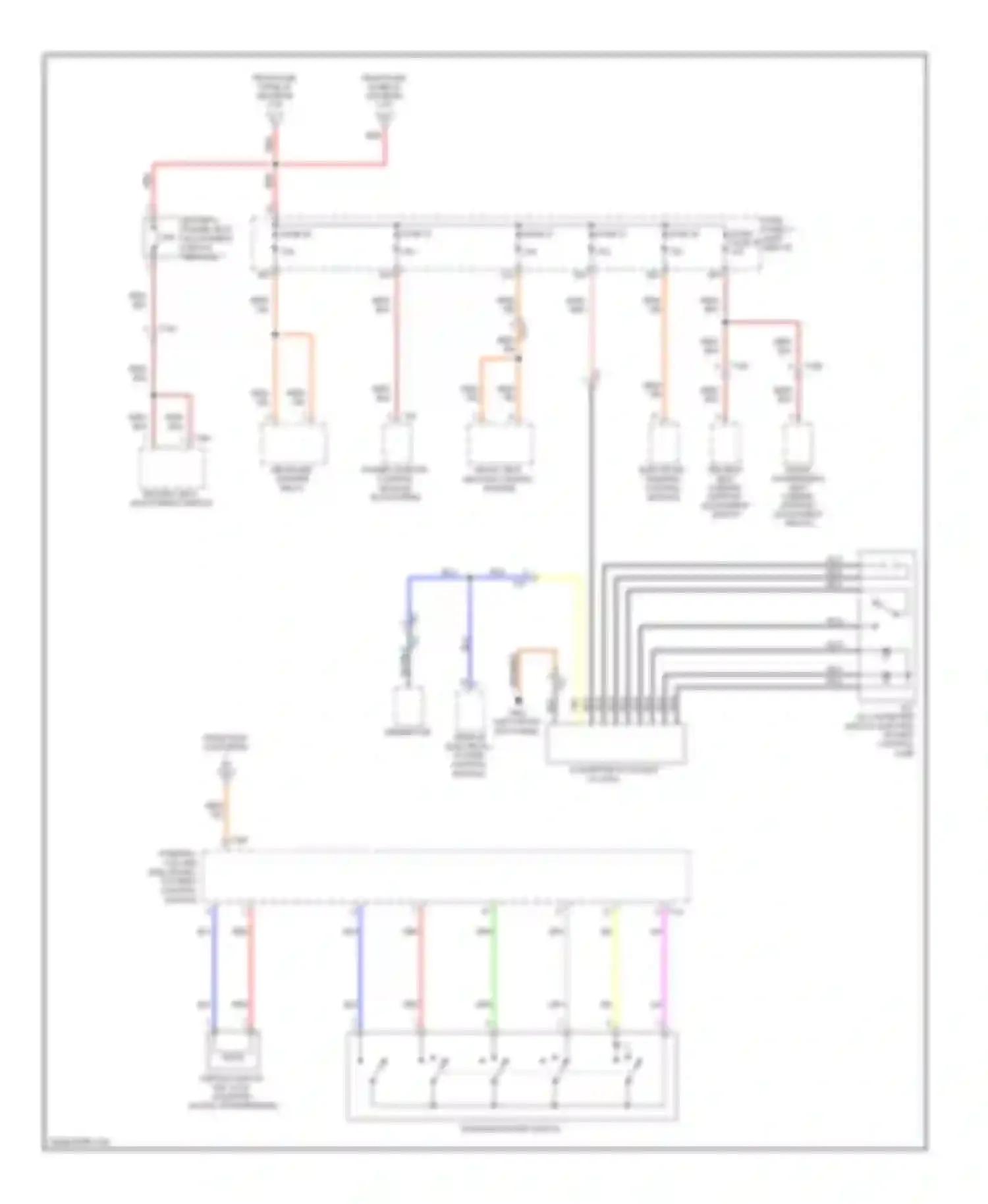 Wiring diagram dc/ac converter switch, electric socket control lamp for Volkswagen Golf Mk6 (2008-2012) (2 of 2)