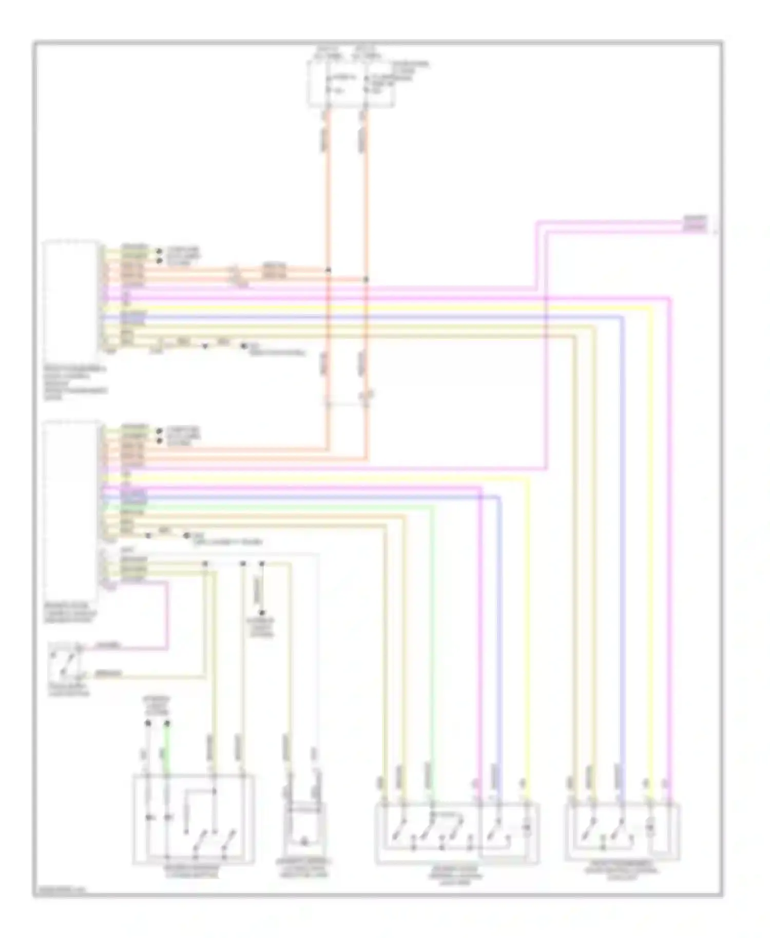 Wiring diagram driver's central locking safe indicator lamp for Volkswagen Golf Mk6 (2008-2012) (1 of 2)