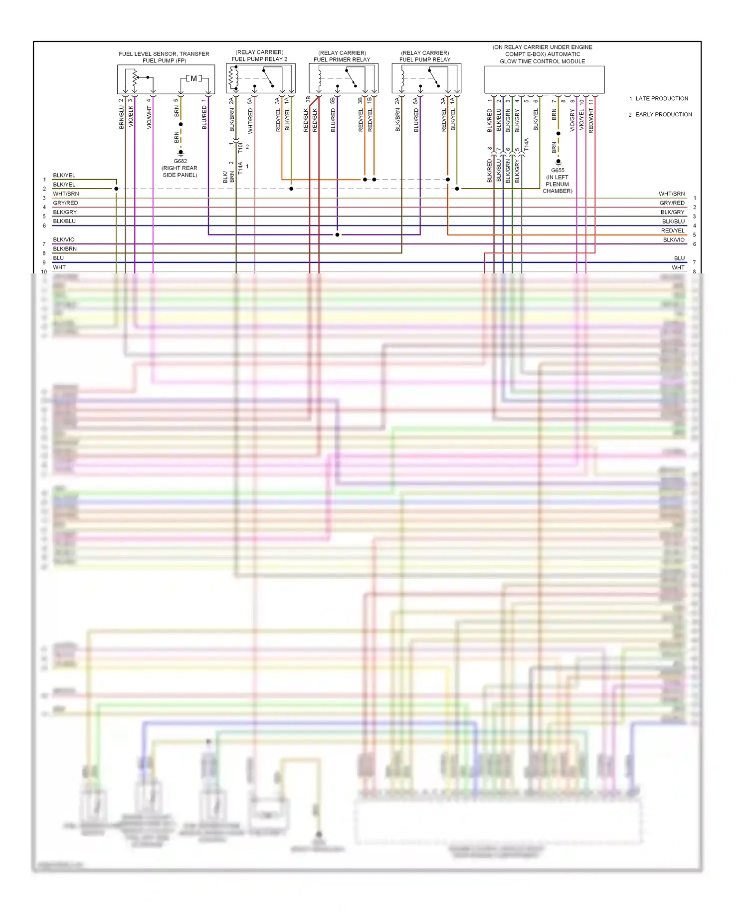 Volkswagen Golf Mk6 (2008-2012) engine control module (right rear engine compartment) wiring diagram  (1 of 1)