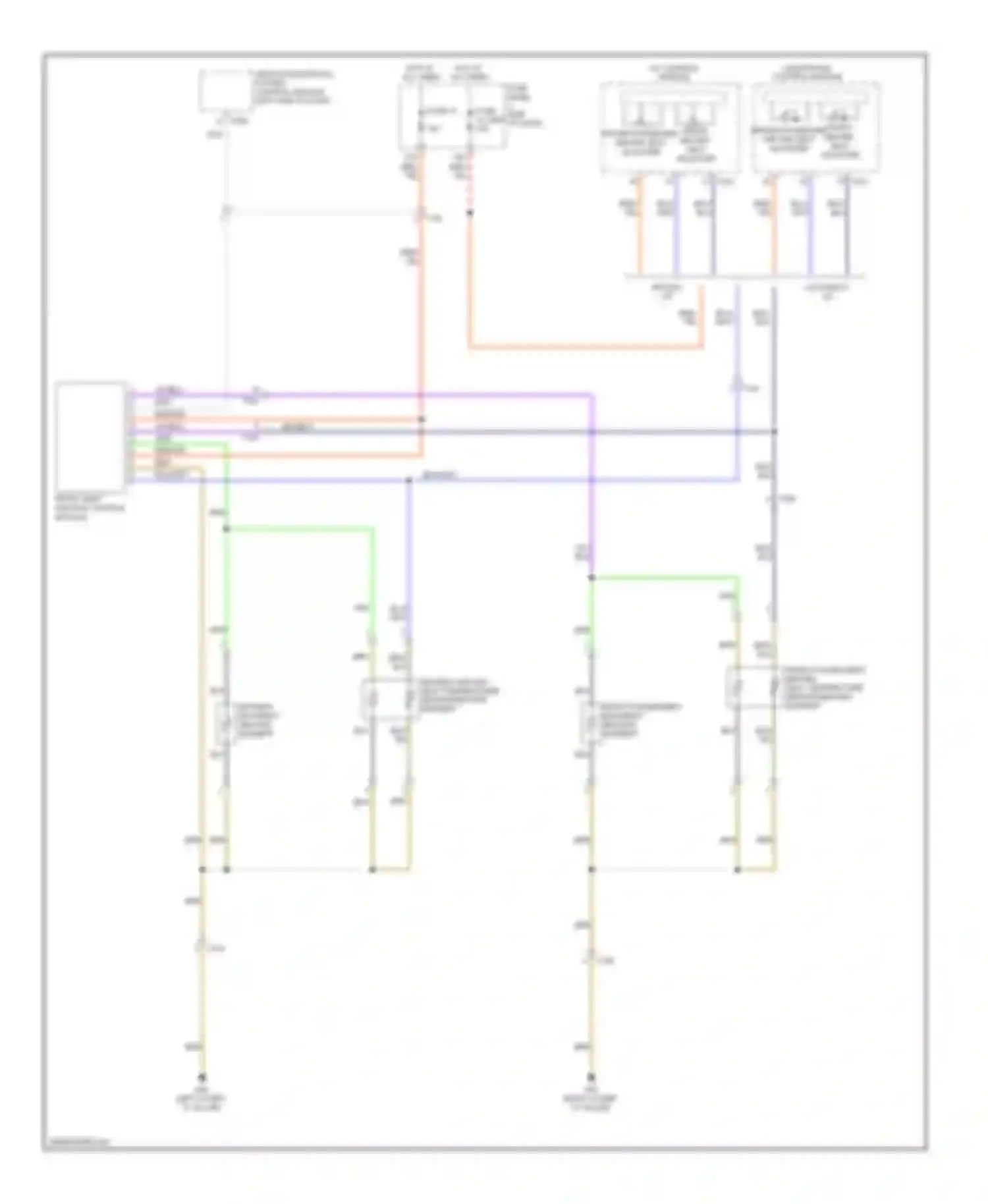 Wiring diagram front passenger's backrest heating element for Volkswagen Golf Mk6 (2008-2012) (1 of 1)