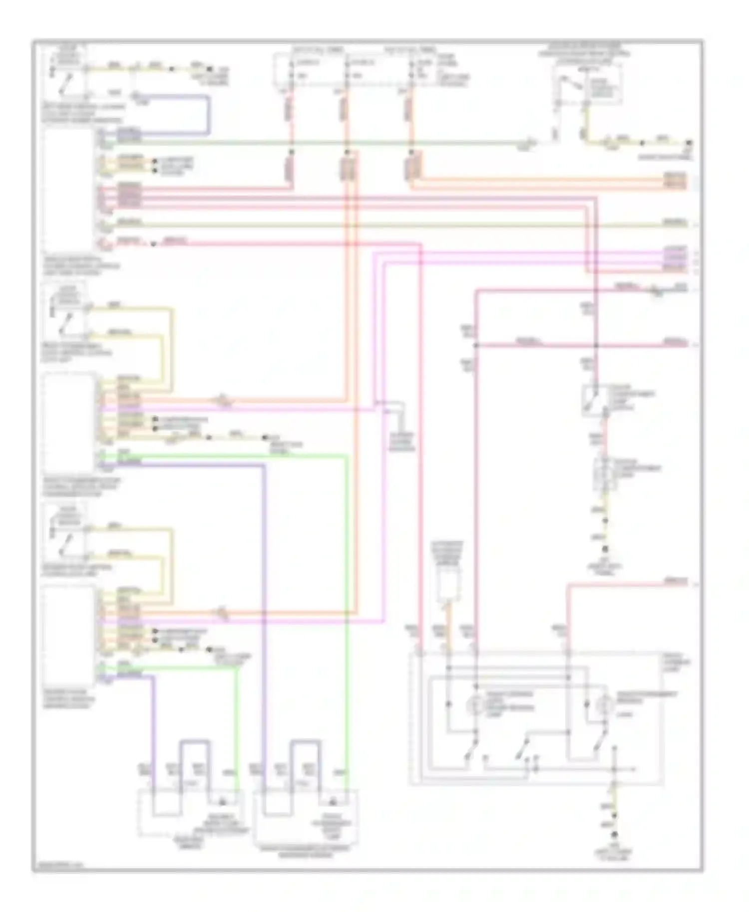 Wiring diagram front passenger's door central locking lock unit for Volkswagen Golf Mk6 (2008-2012) (1 of 5)