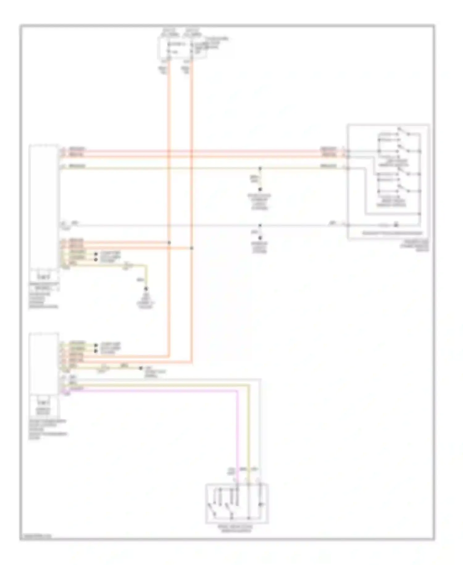Wiring diagram front passenger's door control module for Volkswagen Golf Mk6 (2008-2012) (4 of 5)