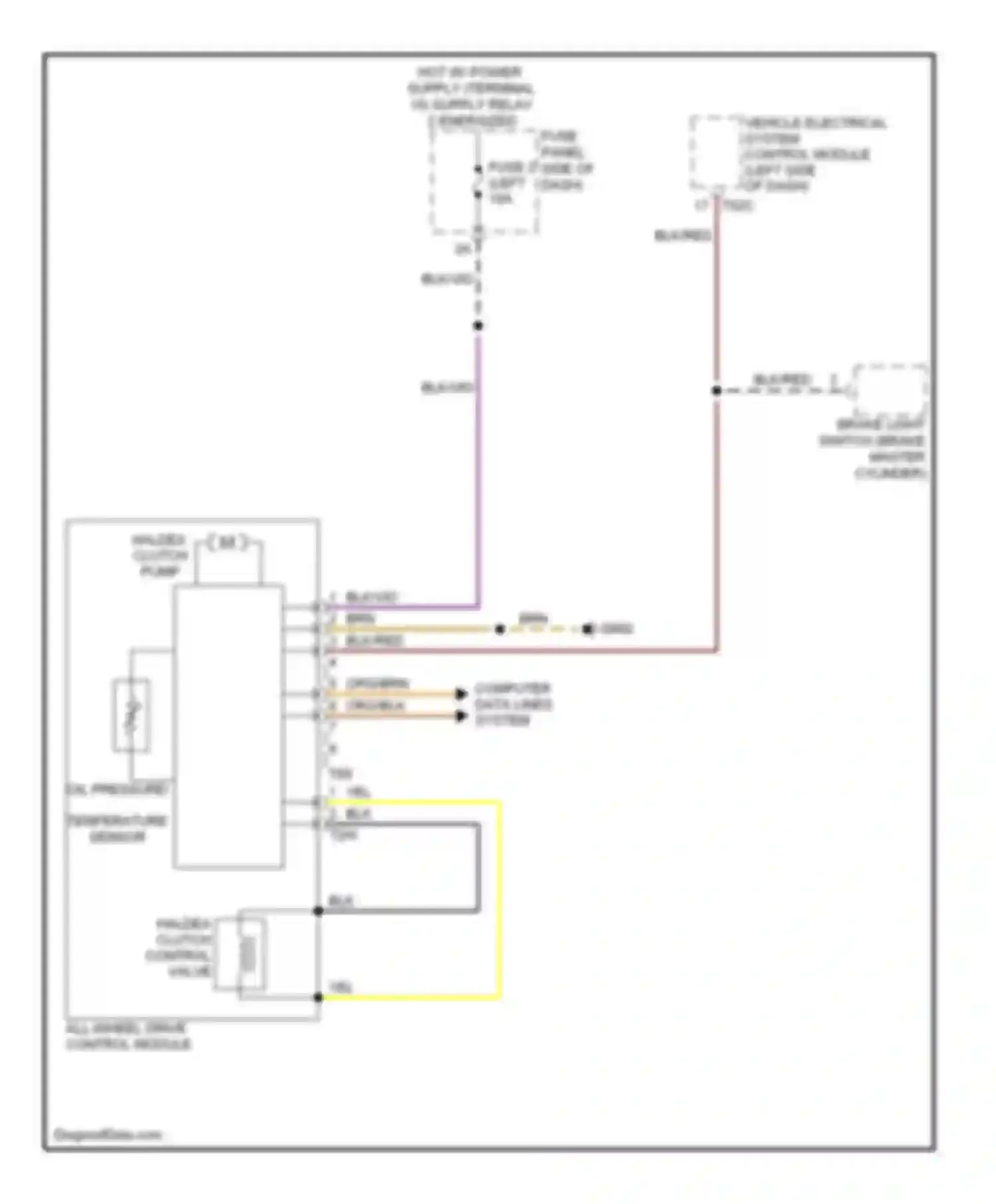 Wiring diagram fuse panel c for Volkswagen Golf Mk6 (2008-2012) (13 of 13)