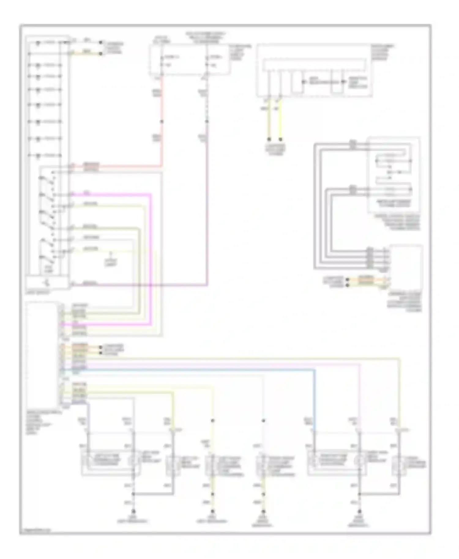 Wiring diagram left front fog lamp/ cornering lamp for Volkswagen Golf Mk6 (2008-2012) (1 of 1)